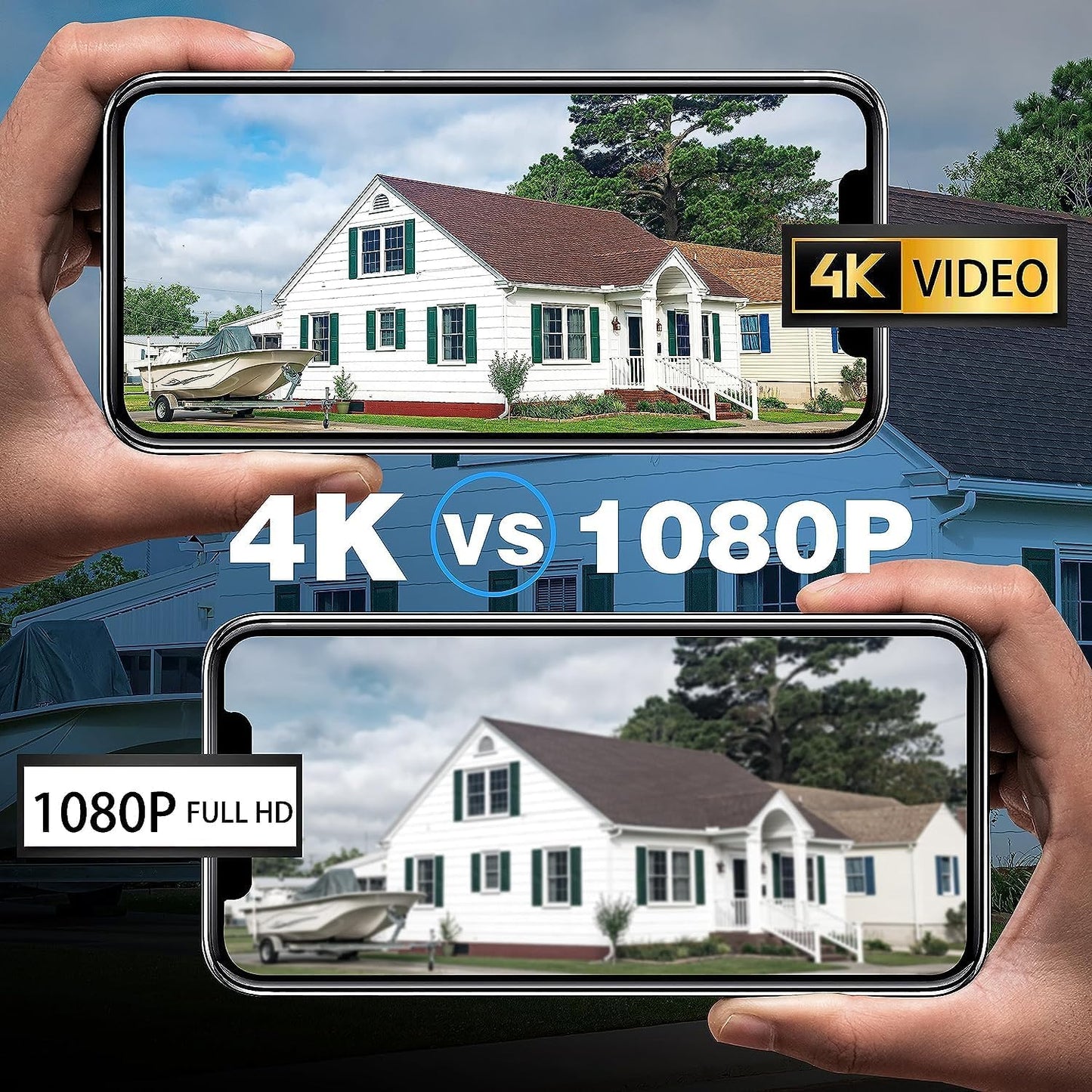 Master 4K 8 Channel Home Security Camera System, 2TB NVR, 4 Poe IP Cameras Outdoor, 8MP Wired Surveillance CCTV, Heat Motion Vehicle Detection, LED Light, 24/7 Recording Security Camera, 876804 TRUCK DRIVER