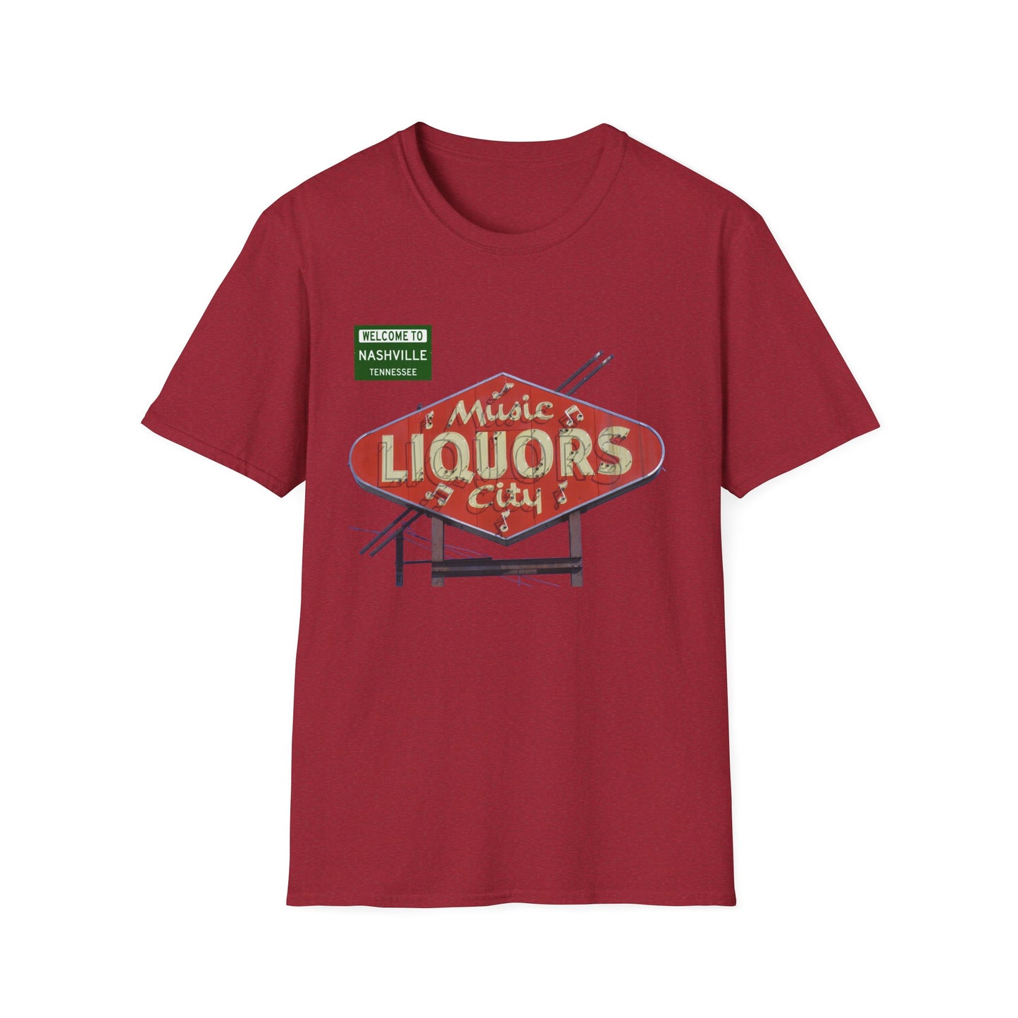 RETRO VINTAGE Music City Liquors [gone] Nashville, TN Unisex Softstyle T-Shirt