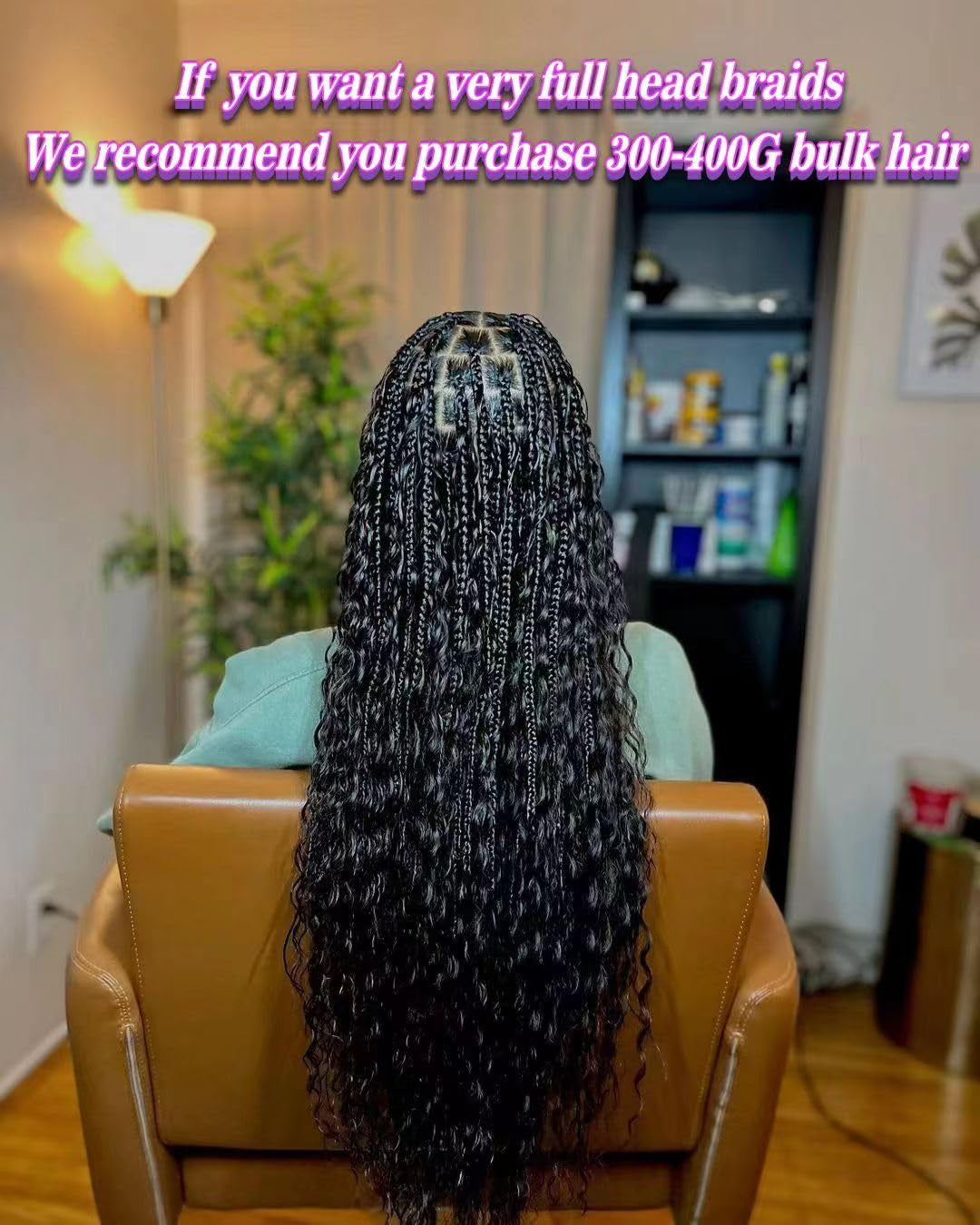 22 Inch Curly Human Hair Braiding Hair Wet and Wavy Water Wave Bulk Human Hair for Braiding No Weft Unprocessed Virgin Human Braiding Hair for Boho Braids Natural Color 2 Bundles/Pack (Total 100G)