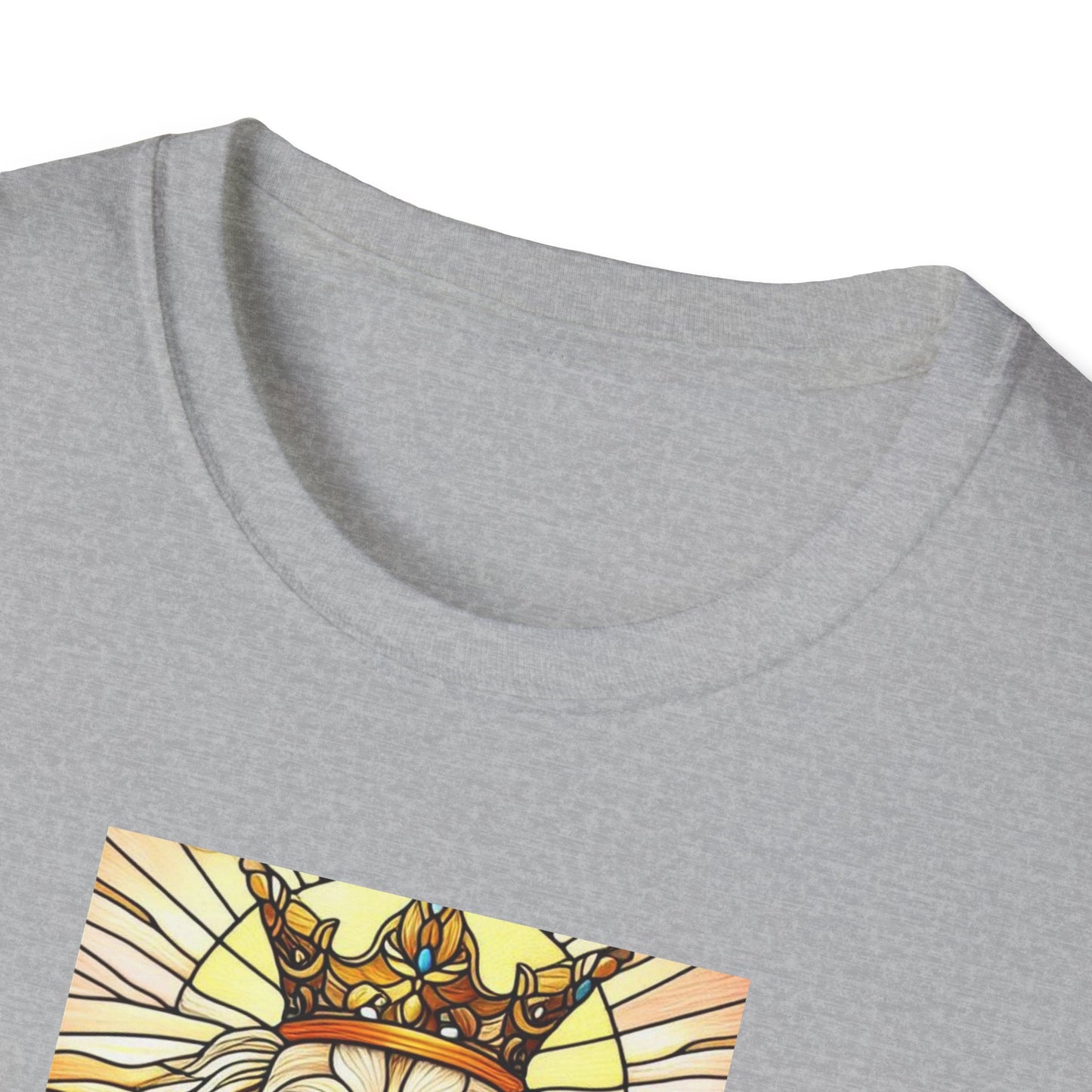 Golden Retriever Animal Stained Glass Design Unisex Softstyle T-Shirt