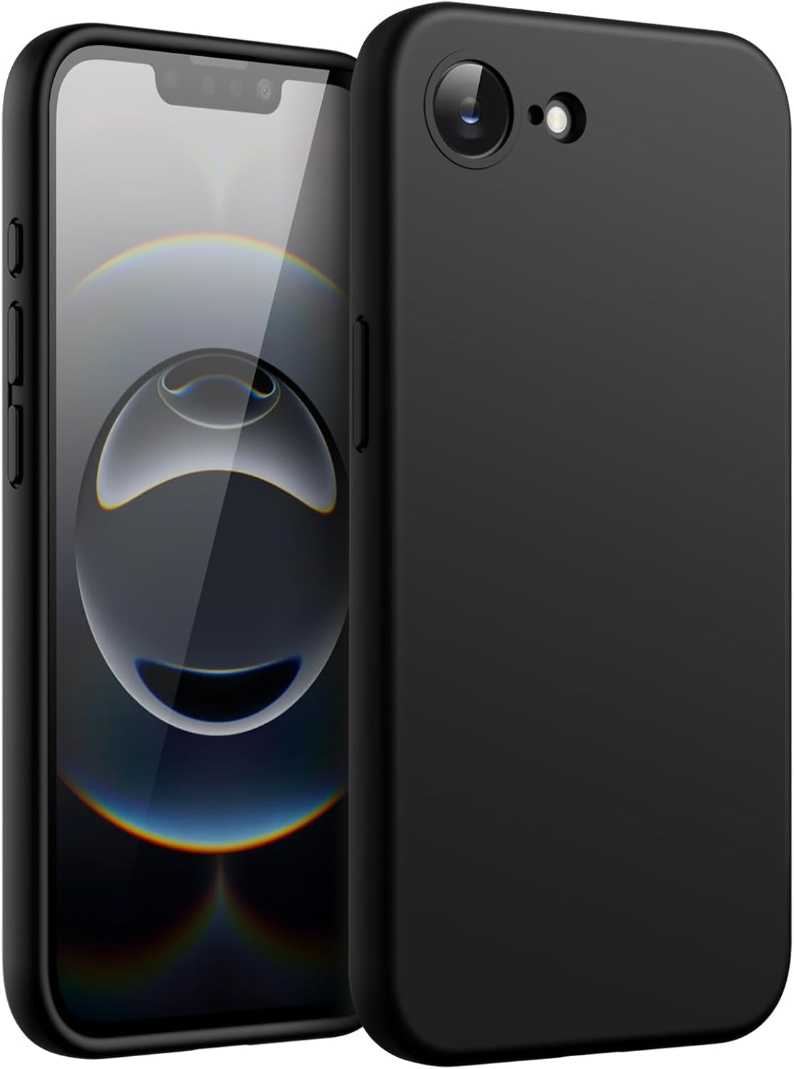 Liquid Silicone Case for Iphone 16E 6.1-Inch 2025, Silky Soft Touch Full-Body Protective Phone Case, Anti-Scratch Shockproof Cover with Microfiber Lining (Black) TRUCK DRIVER