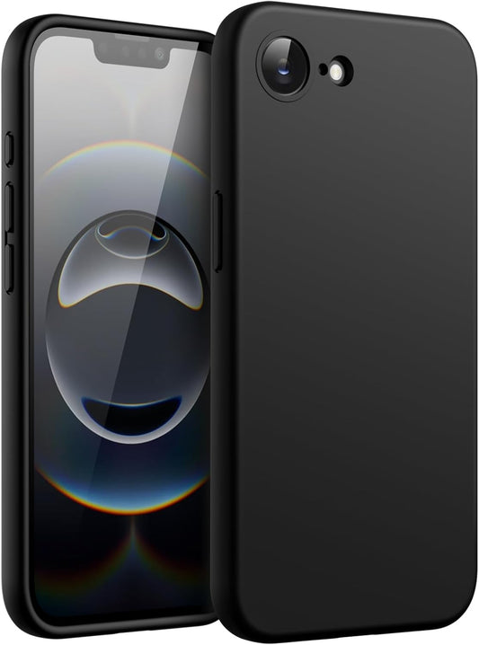 Liquid Silicone Case for Iphone 16E 6.1-Inch 2025, Silky Soft Touch Full-Body Protective Phone Case, Anti-Scratch Shockproof Cover with Microfiber Lining (Black) TRUCK DRIVER