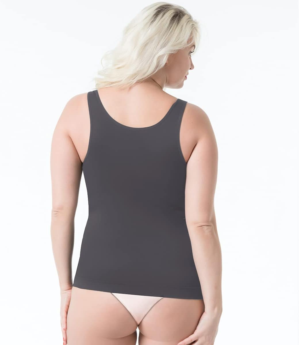 Women'S Tummy Control Shapewear Tank Tops - Seamless Body Shaper Compression Top