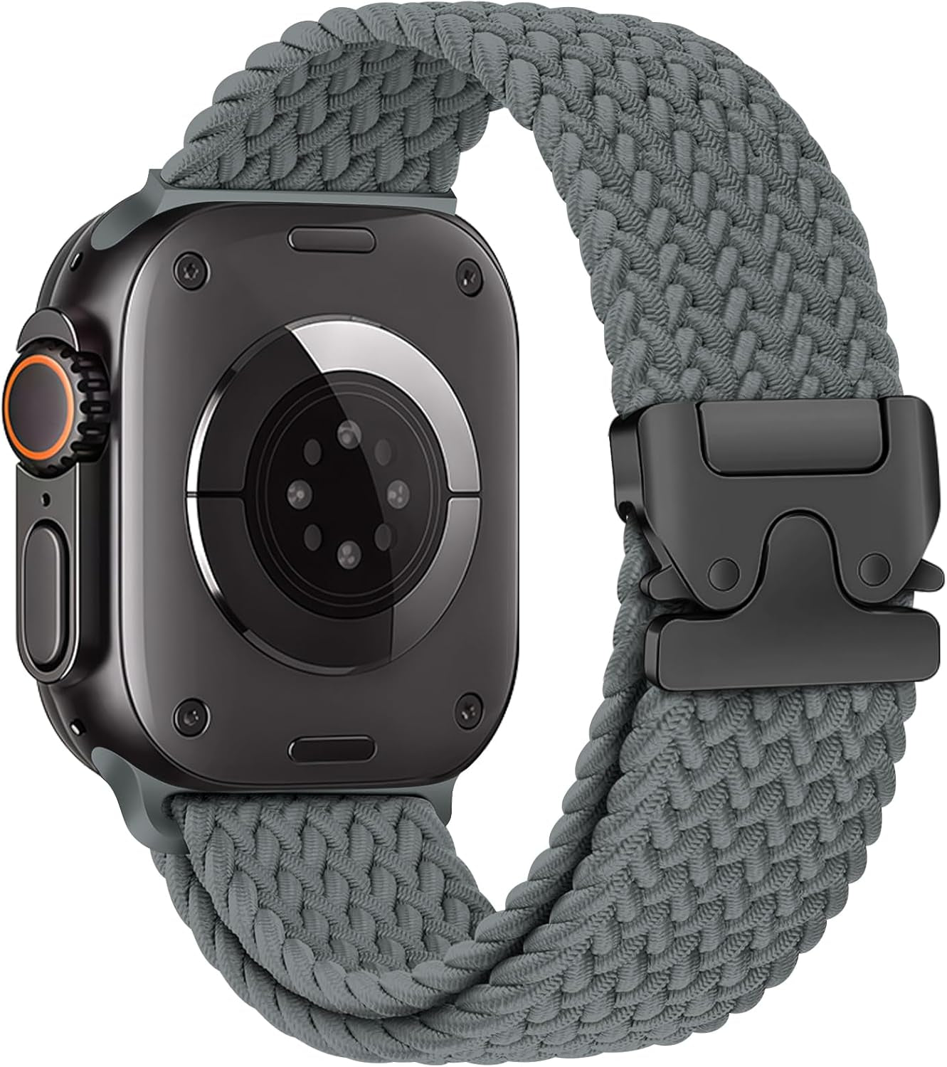 Braided Solo Loop for Apple Watch Ultra/2 Bands 49Mm 46Mm 45Mm 44Mm 42Mm Men/Women,Parachute Buckle Stretchy Elastic Nylon Sport Strap Wristband for Iwatch Bands Series 10 9 8 7 6 5 4 3 SE/2