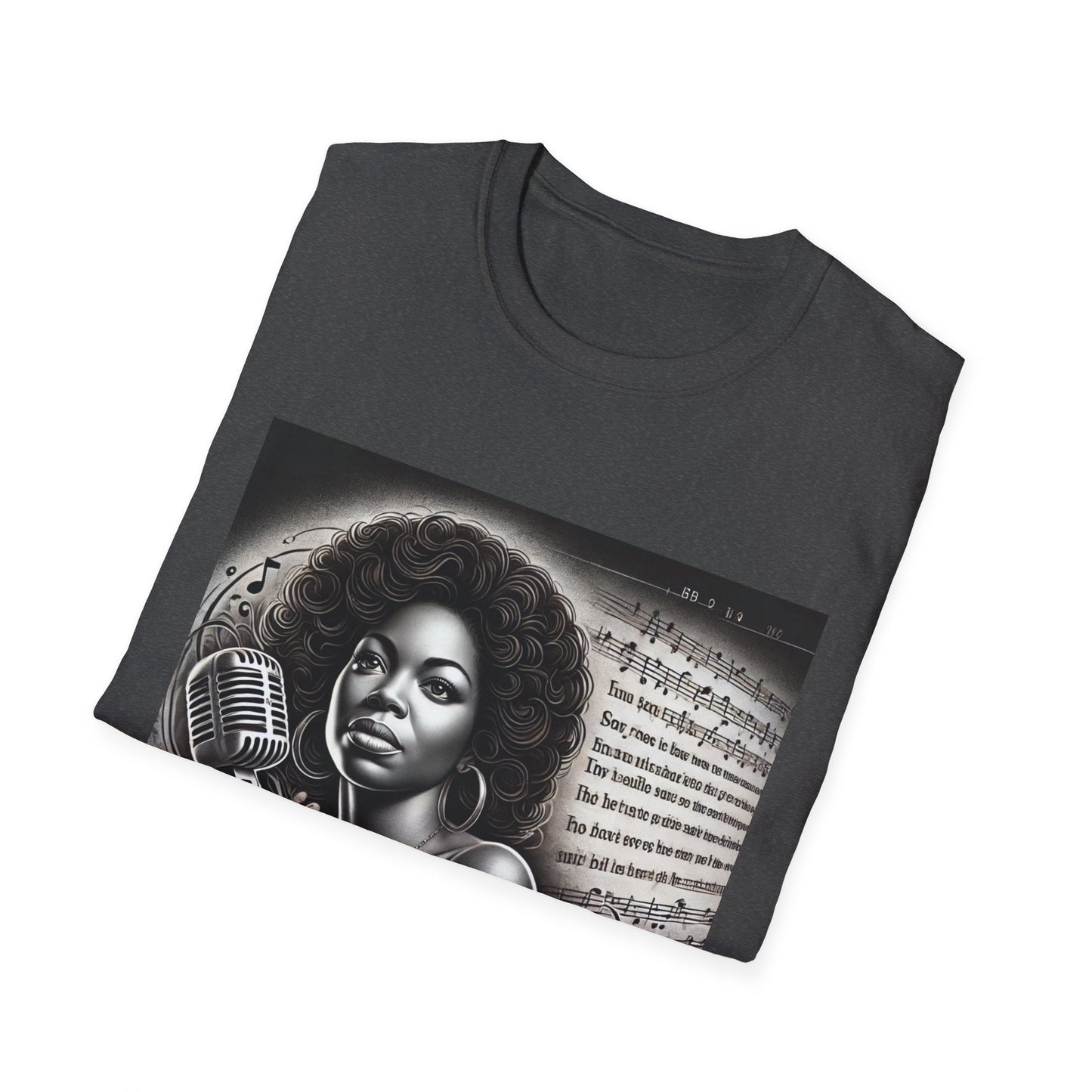 Angie Stone Retro Music Lover Unisex Softstyle T-Shirt - Afrocentric Design