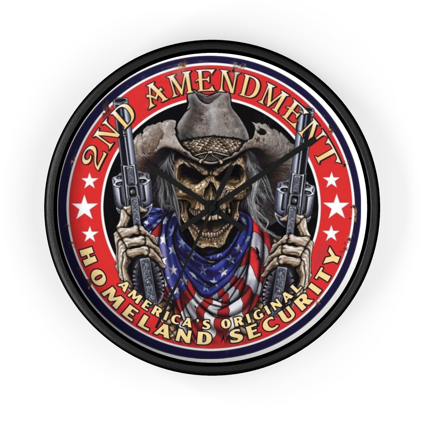 2nd Amendment AMERICA'S ORIGINAL HOMELAND SECURITY Wall Clock