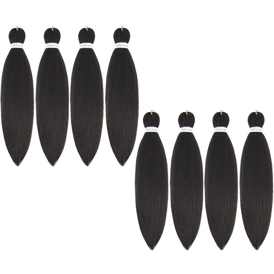 Pre Stretched Braiding Hair Long Braid 12 Inch 8 Packs Professional Braiding Hair Extensions Synthetic Crochet Twist Braids (12 Inch, 4#)