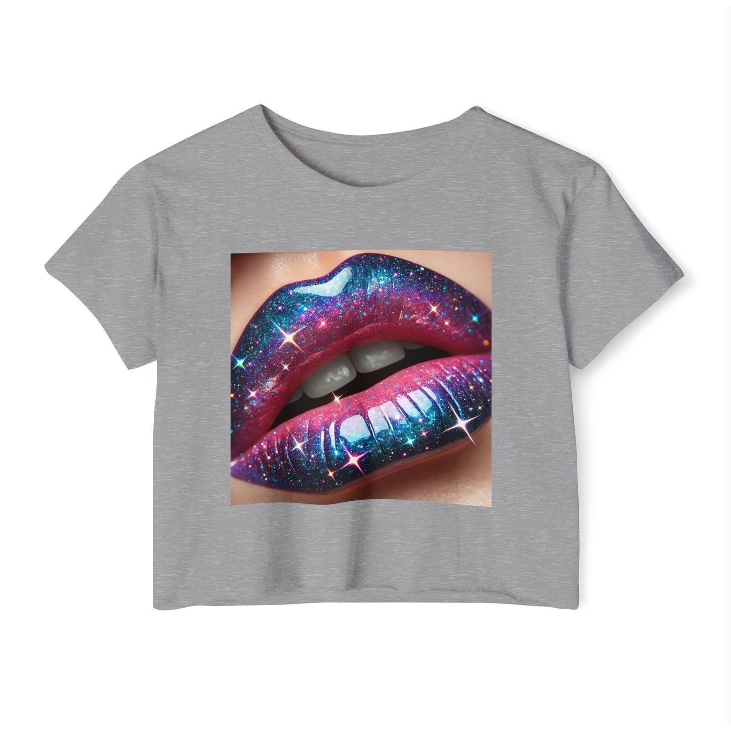 GALAXY LIP GLOSS Women's Festival Crop Top