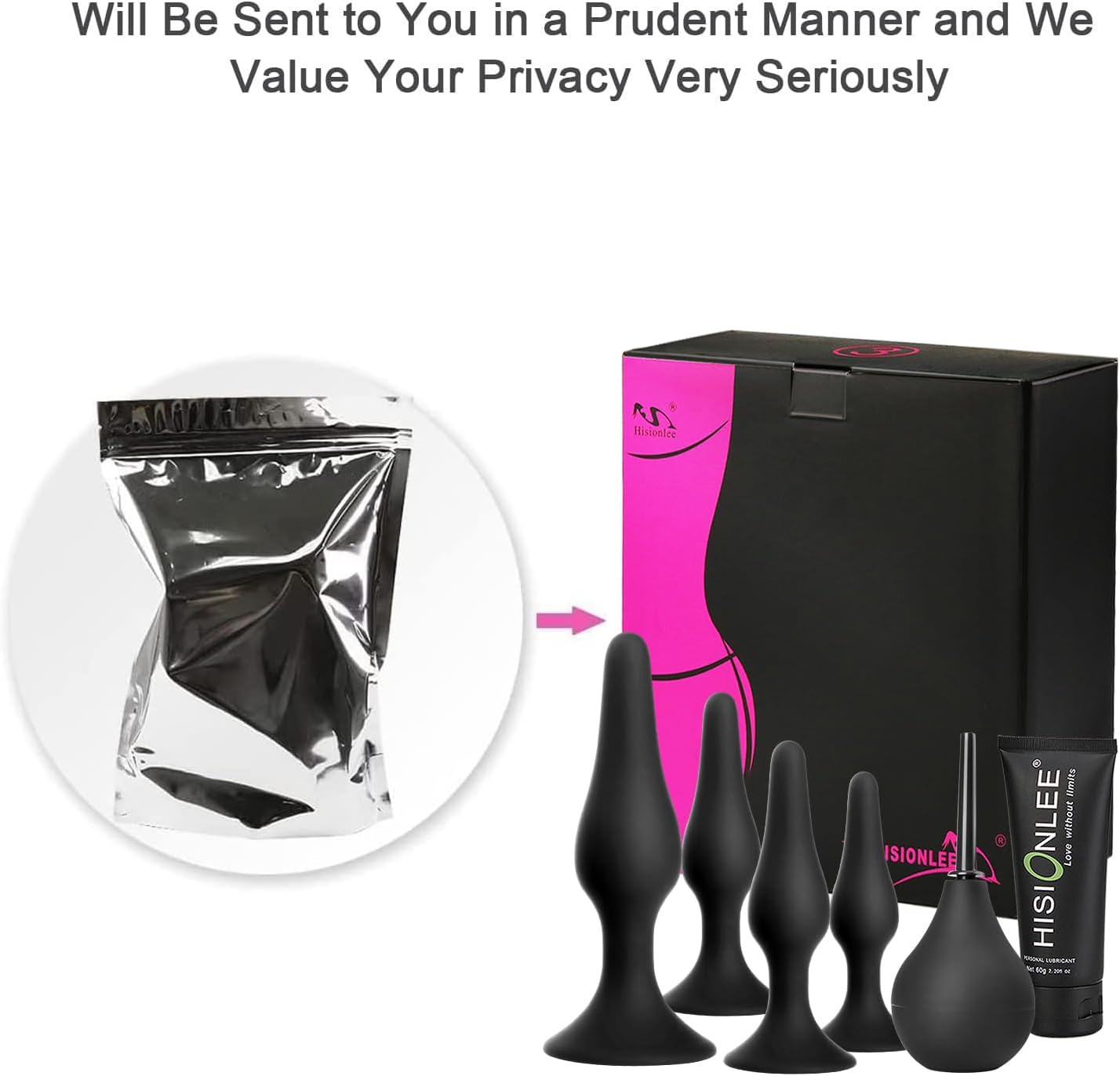 Sex Toys 5PCS Anal Plug Set Silicone Anal Butt Plug Adult Sex Toys for Women,Men and Beginners(Black)