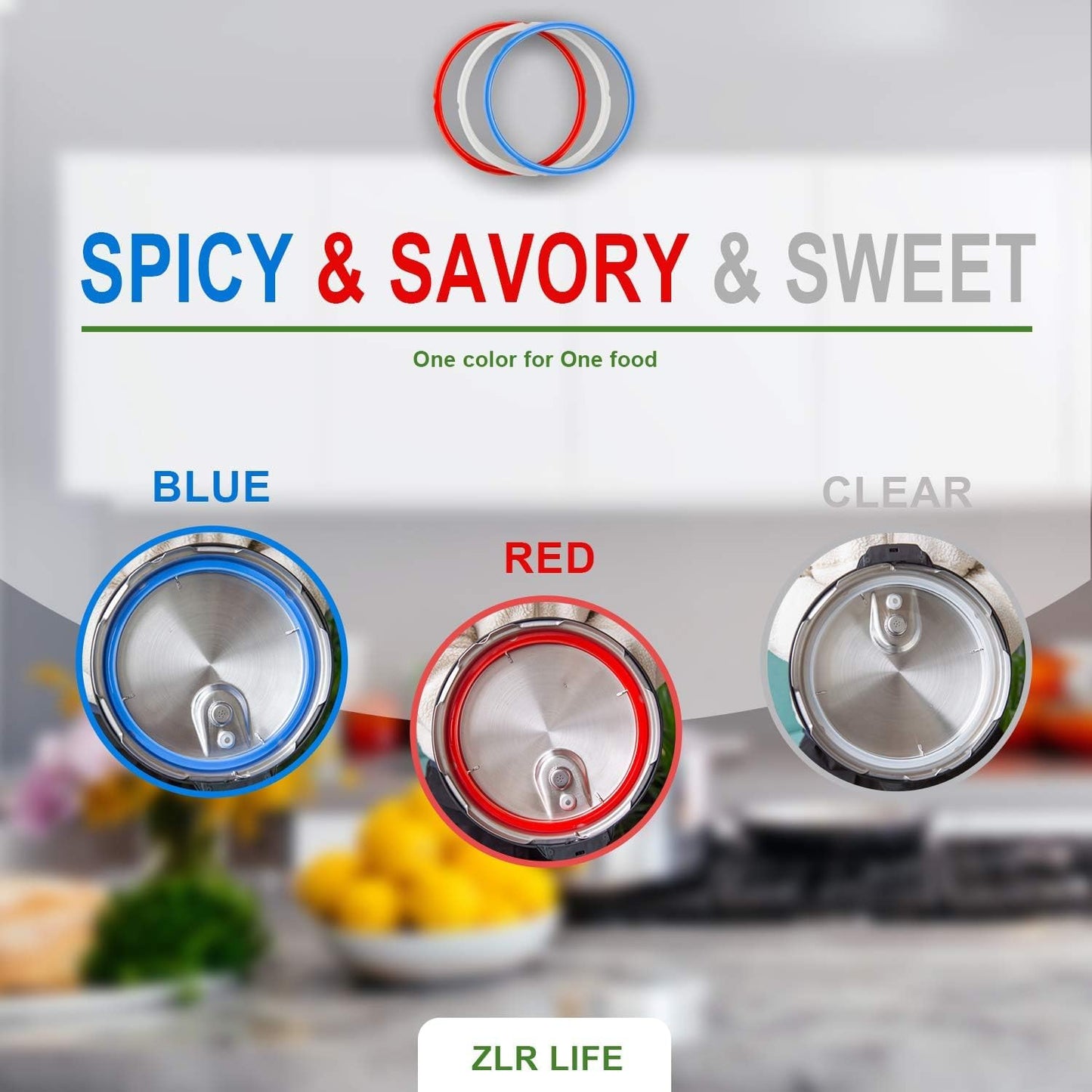 Silicone Sealing Rings Compatible for Instant Pot 6 Quart Pressure Cookers - 1 Pcs Replacement Silicone Gasket Seal Rings Fit IP-DUO60, DUO50, LUX60, LUX50, CSG60, and CSG50 - Clear