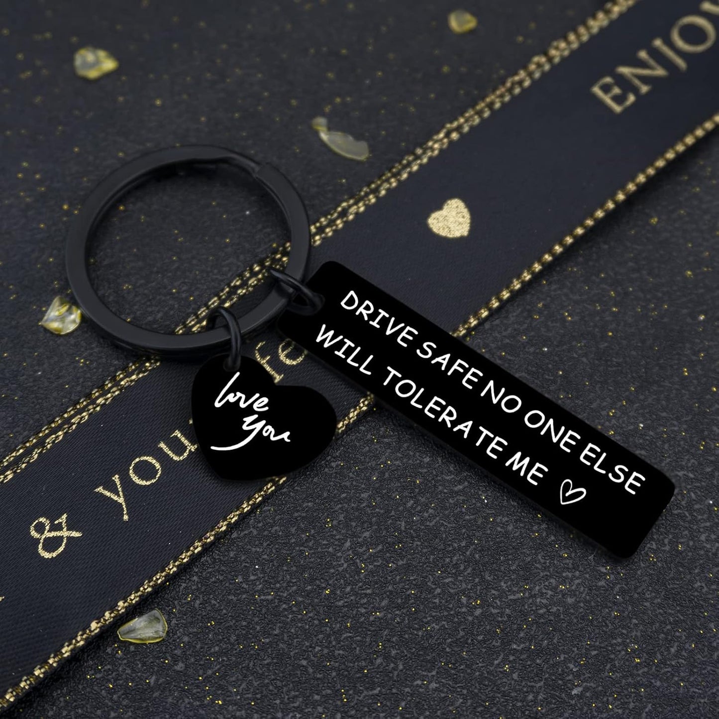 Drive Safe Keychains for Boyfriend Husband Gifts Birthday or Anniversary Presents for Husband Wife Girlfriend Family