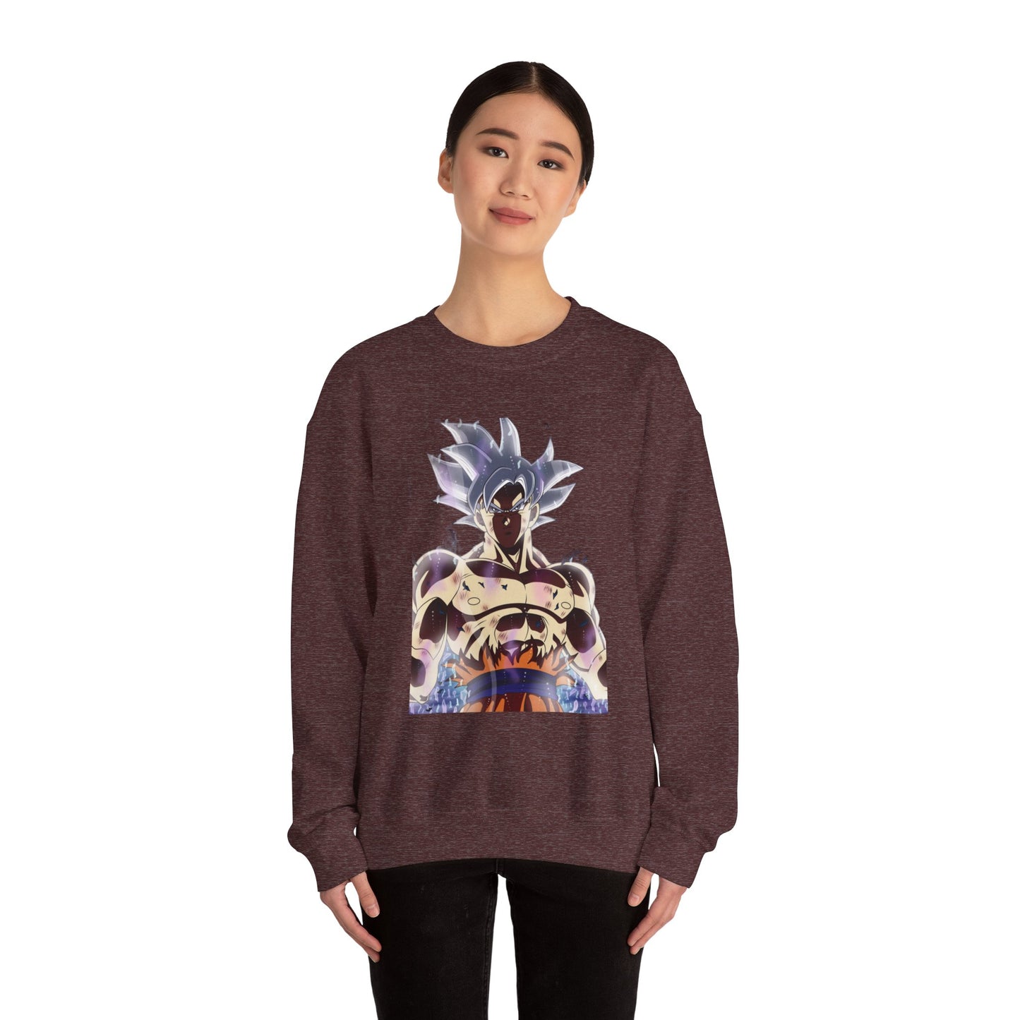 Dragon Ball Super Goku Crewneck Sweatshirt - Ultra Power White Hair Design