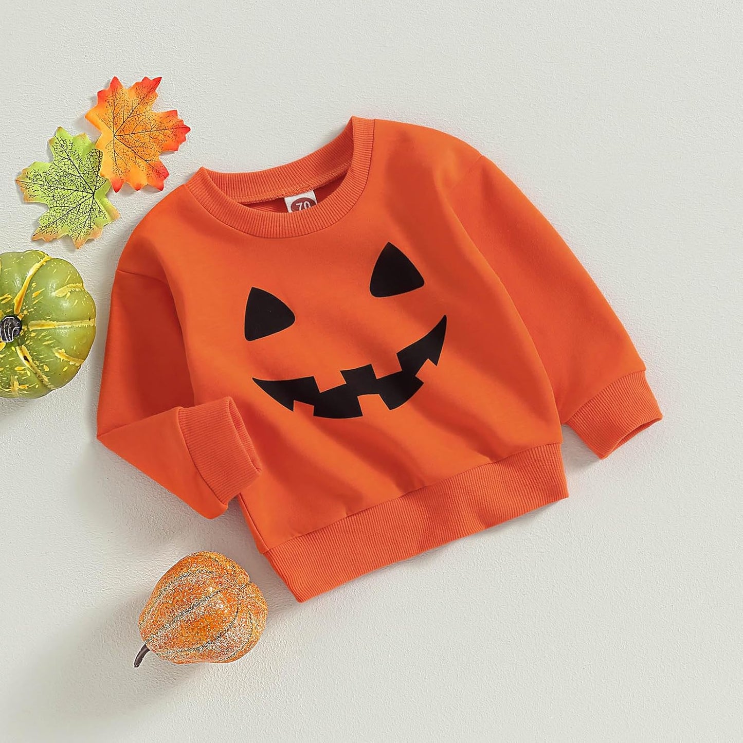 Halloween Baby Girl Boy Outfits Pumpkin Sweatshirt Long Sleeve Hoodies Halloween Baby Costume Toddler Fall Clothes