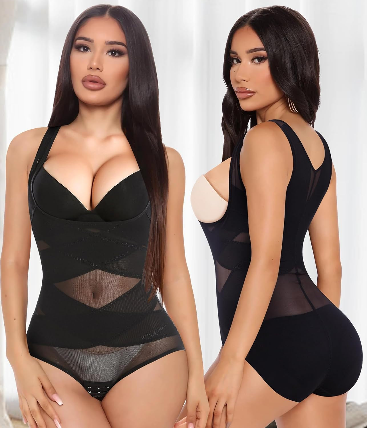 Shapewear Bodysuit for Women Tummy Control Butt Lifter Panty Hi-Waist Trainer Stomach Body Shaper Slimming Girdles