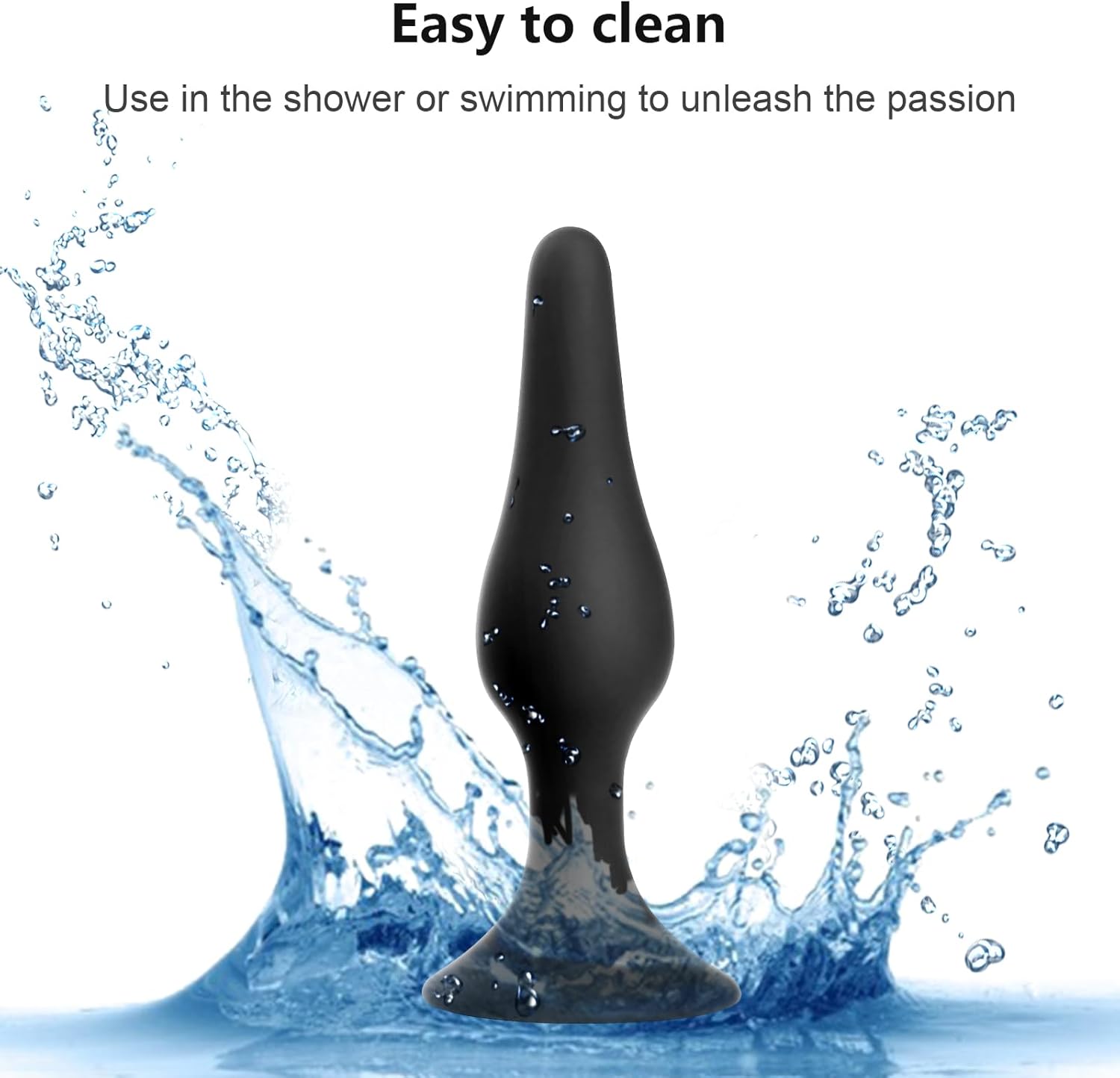 Sex Toys 5PCS Anal Plug Set Silicone Anal Butt Plug Adult Sex Toys for Women,Men and Beginners(Black)