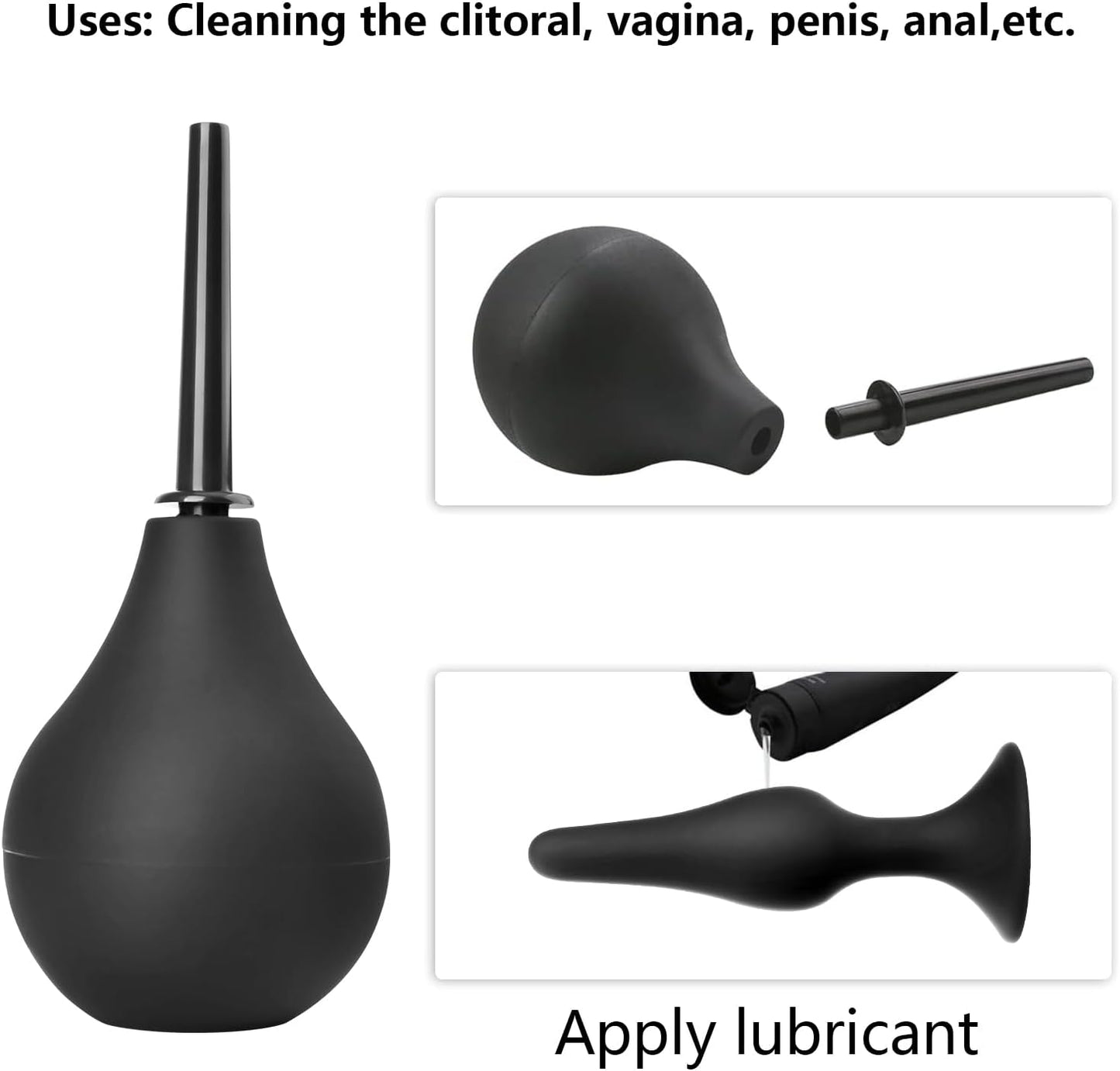 Sex Toys 5PCS Anal Plug Set Silicone Anal Butt Plug Adult Sex Toys for Women,Men and Beginners(Black)