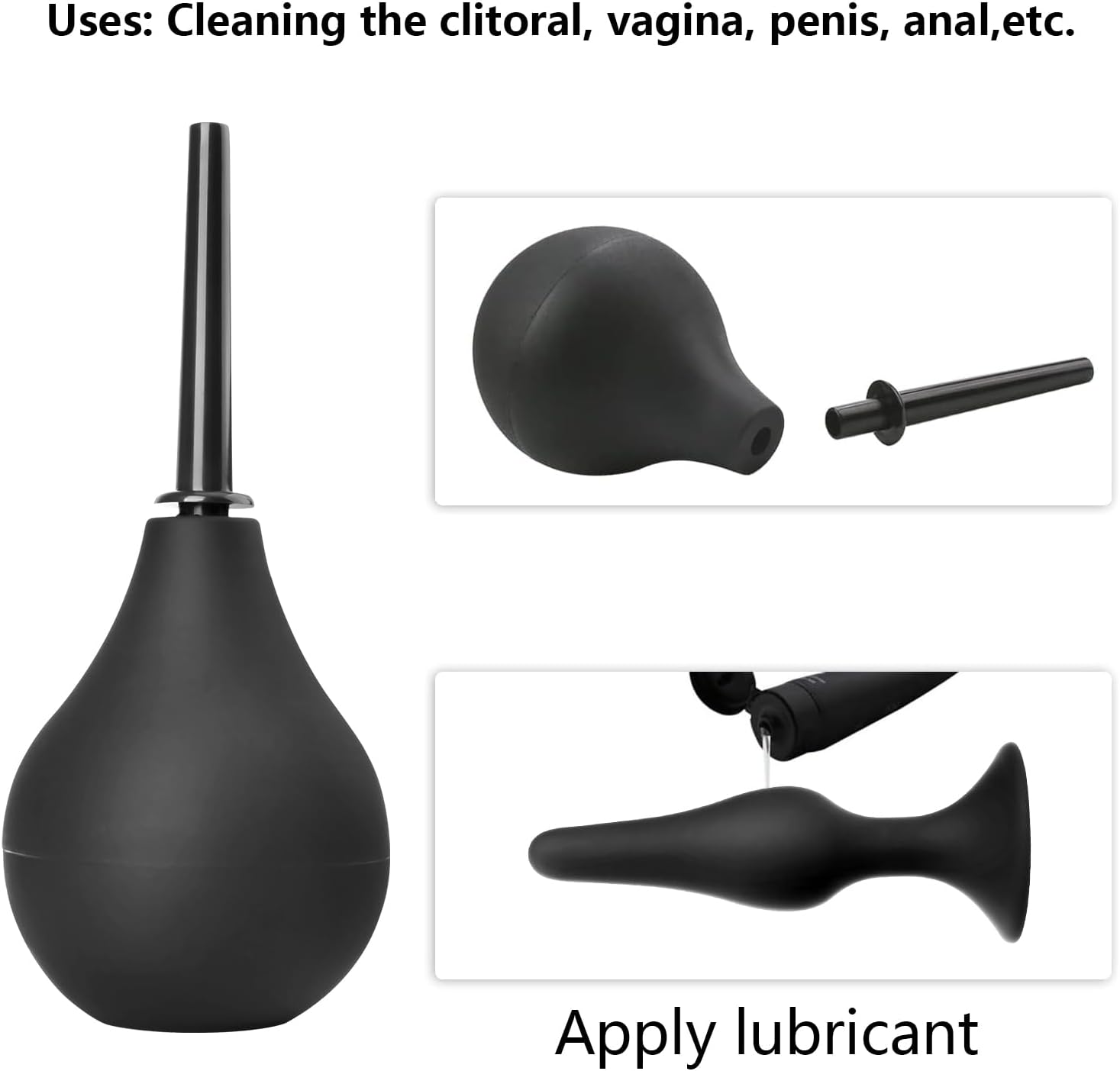 Sex Toys 5PCS Anal Plug Set Silicone Anal Butt Plug Adult Sex Toys for Women,Men and Beginners(Black)
