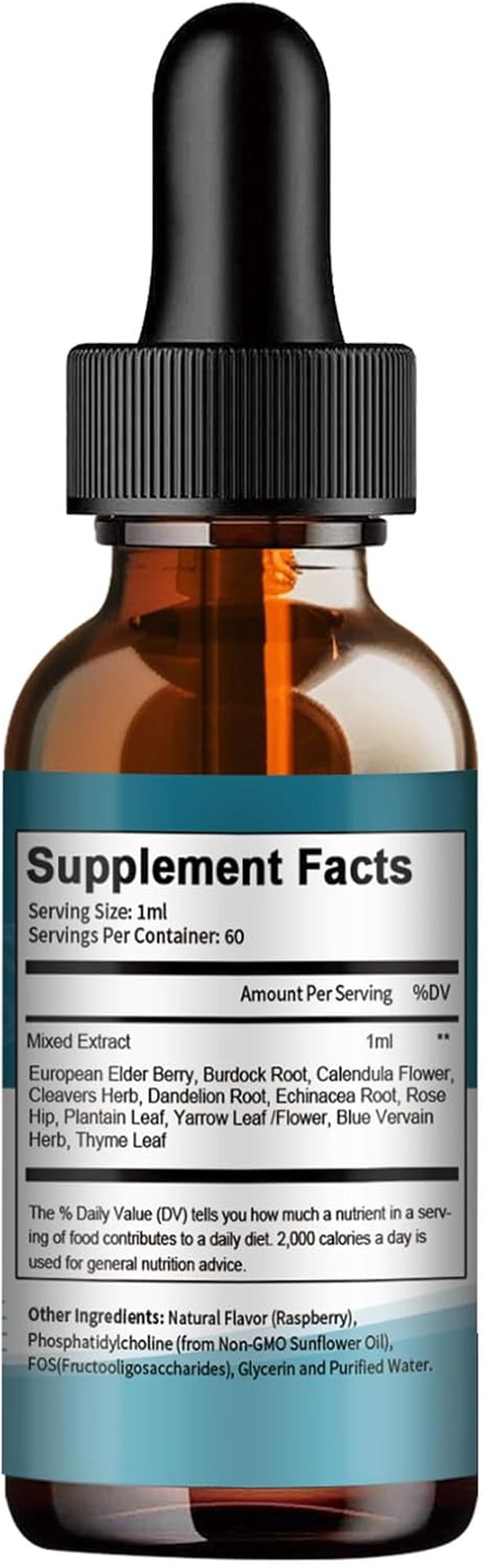 Liposomal Lymphatic Drainage Drops - 11 in 1 Organic Lymphatic Drainage Supplement with Burdock Root, Echinacea, Elderberry, Calendula, Cleavers Herb, Dandelion Supports Lymphatic Health 2 FL.OZ TLBH
