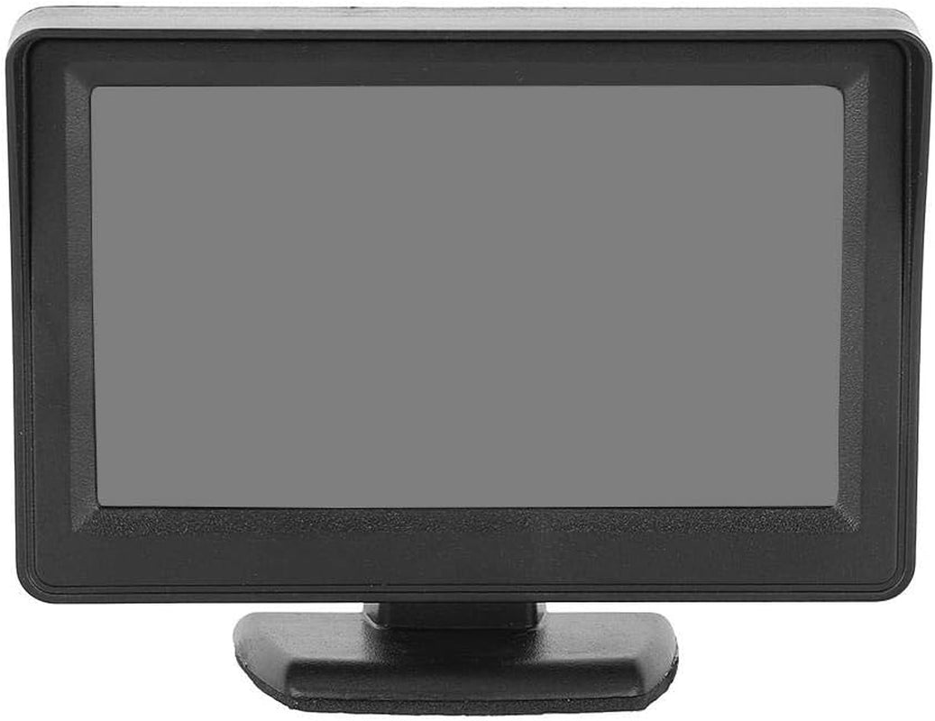 Car LCD Monitor, Plastic DC 9V-35V 3W 4.3In 2-Way AV Input Car Monitor LCD Display for Backup Reverse Camera