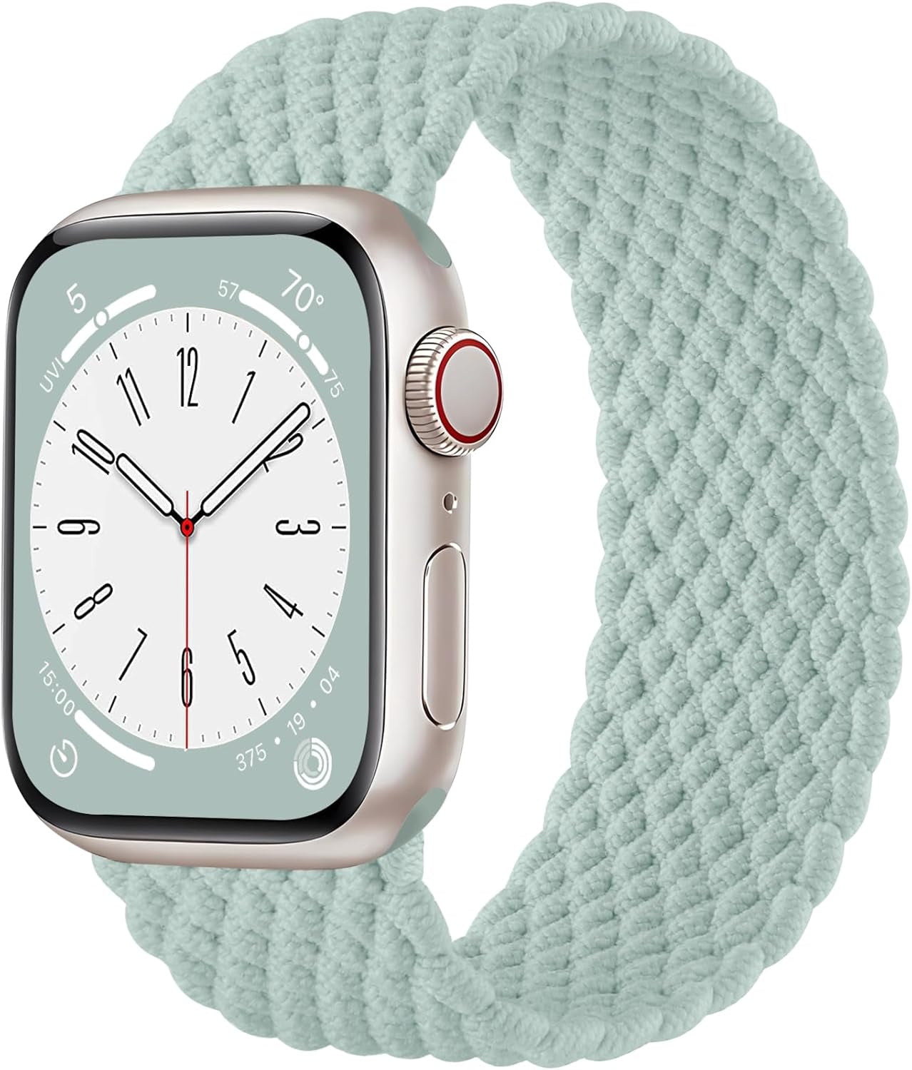 Braided Solo Loop Compatible with Apple Watch Ultra/Ultra 2 Band 42Mm 44Mm 45Mm 49Mm Men, Adjustable Stretchy Nylon Solace Bands Elastic Sport Wristband Straps for Iwatch Series 9 8 7 6 5 4 3 2