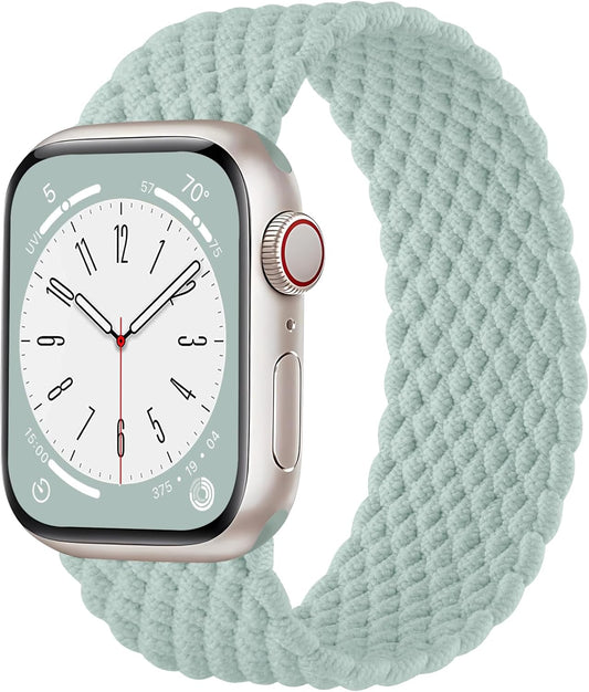 Braided Solo Loop Compatible with Apple Watch Ultra/Ultra 2 Band 42Mm 44Mm 45Mm 49Mm Men, Adjustable Stretchy Nylon Solace Bands Elastic Sport Wristband Straps for Iwatch Series 9 8 7 6 5 4 3 2