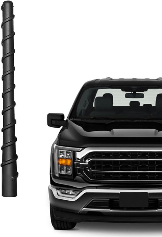 For Ford F-Series Truck Short Antenna 2009-2024 Fit for Ford F150 F250 F350-F550 Raptor | 7" Spiril Flexible Rubber Antenna, Optimized AM/FM Radio Reception | for Ford F-Series Radio Accessories