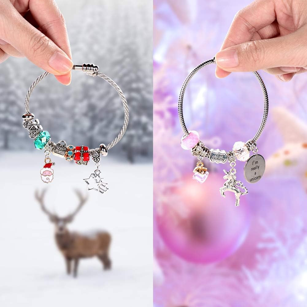 Charm Bracelet Making Kit, a Unicorn Girls Toy That Inspires Creativity and Imagination, Crafts for Ages 8-12 with Jewelry Making & Art Kit Perfect Gifts, Self-Expression!