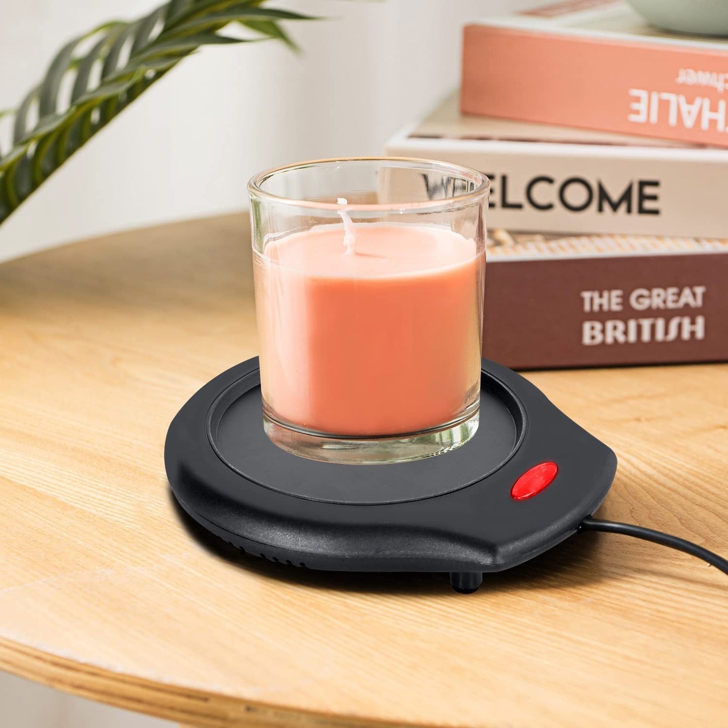 Candle Warmer for Large Jar, Coffee Mug Warmers, Safely Releases Scents without a Flame, Melt the Candle Quickly, Enjoy Your Warm Coffee Tea. Gifts for Festival Birthday Women Men Mom Dad