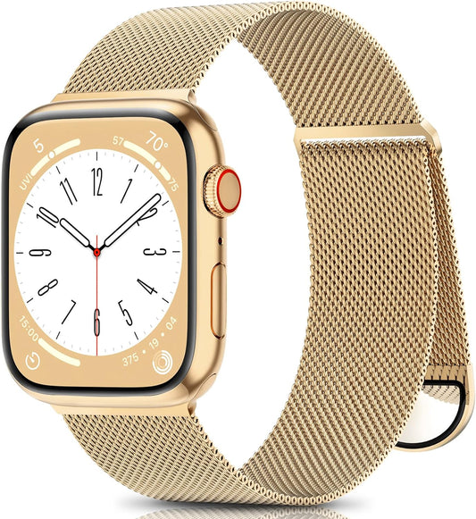 Metal Band Compatible with Apple Watch Bands 38Mm 40Mm 41Mm 42Mm 44Mm 45Mm 49Mm Women Men,Adjustable Magnetic Stainless Steel Mesh Strap for Iwatch Ultra/Ultra 2,Series 9 8 7 6 5 4 3 2 1 SE