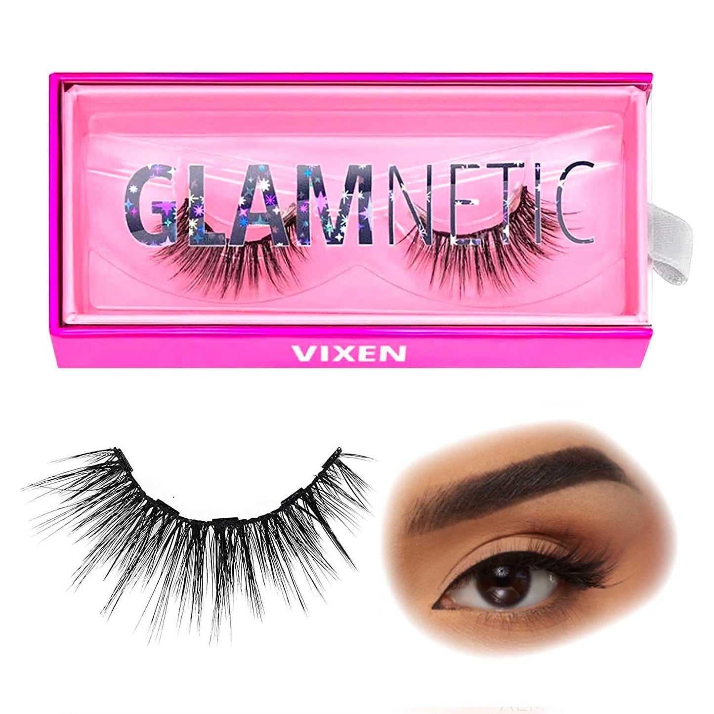 Magnetic Eyelashes - Virgo | Short Magnetic Lashes, 60 Wears Reusable Faux Mink Lashes Natural Look - 1 Pair