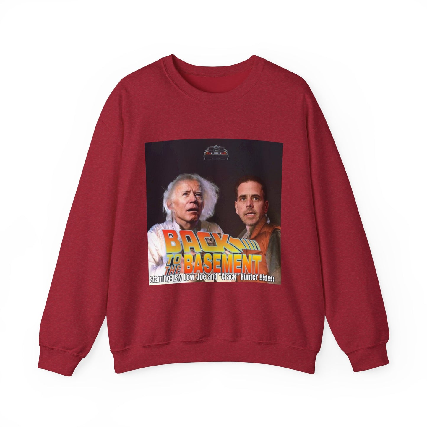 Hunter Biden Convicted Felon Pardon Back to the basement Unisex Heavy Blend™ Crewneck Sweatshirt