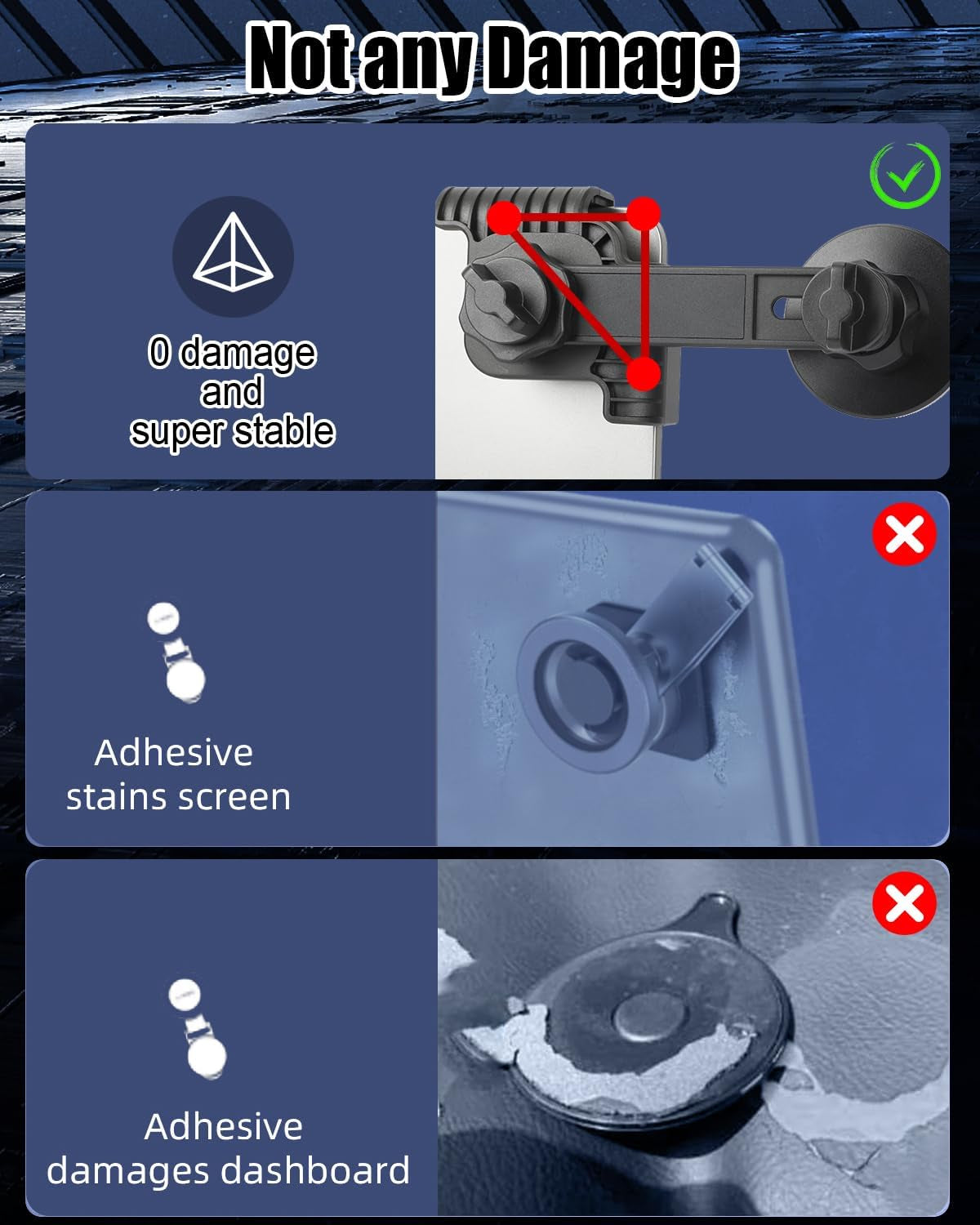 For Tesla Phone Mount Model 3(2024-2017)/Model Y(2024-2020), for Magsafe Strongest Magnetic Tesla Phone Holder for Tesla Accessories, Fits for Iphone 16/15/14/13/12 plus Pro Max, All Phones