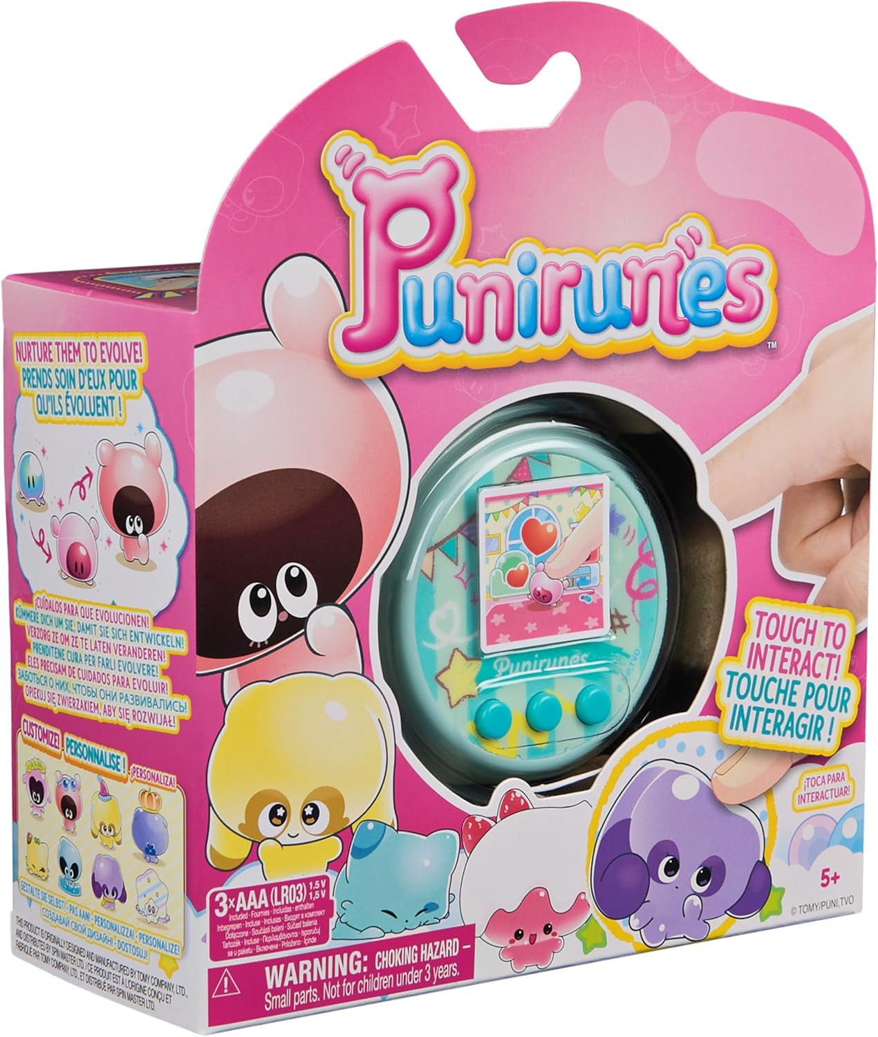 , Interactive Digital Toy with 55 Squishy Characters Inside, Reacts to Touch, Color Display, Kids Toys for Ages 5 and Up ZOUSA