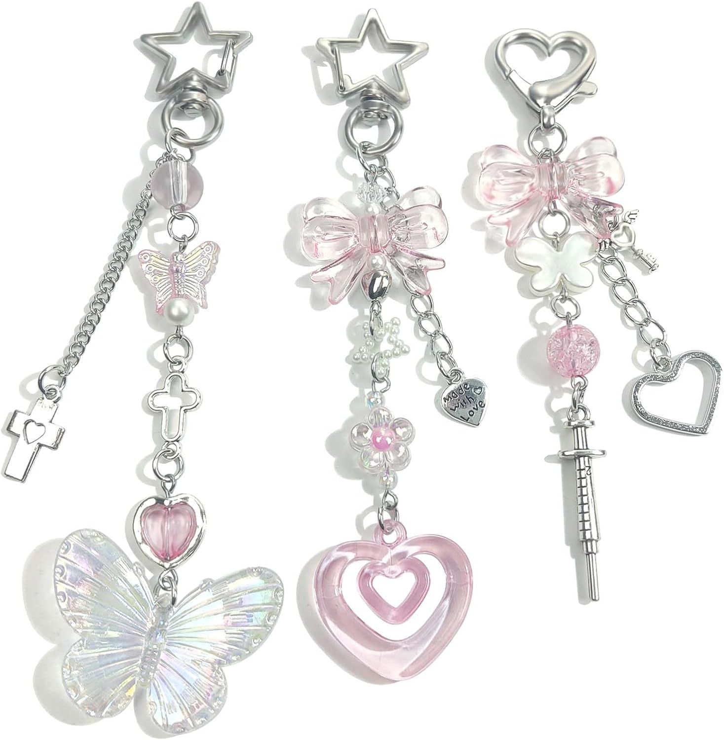 Novelty Keychains Aesthetic Y2K Keychain Charms Stylish Keychains Accessories for Women Bag Purse Gifts