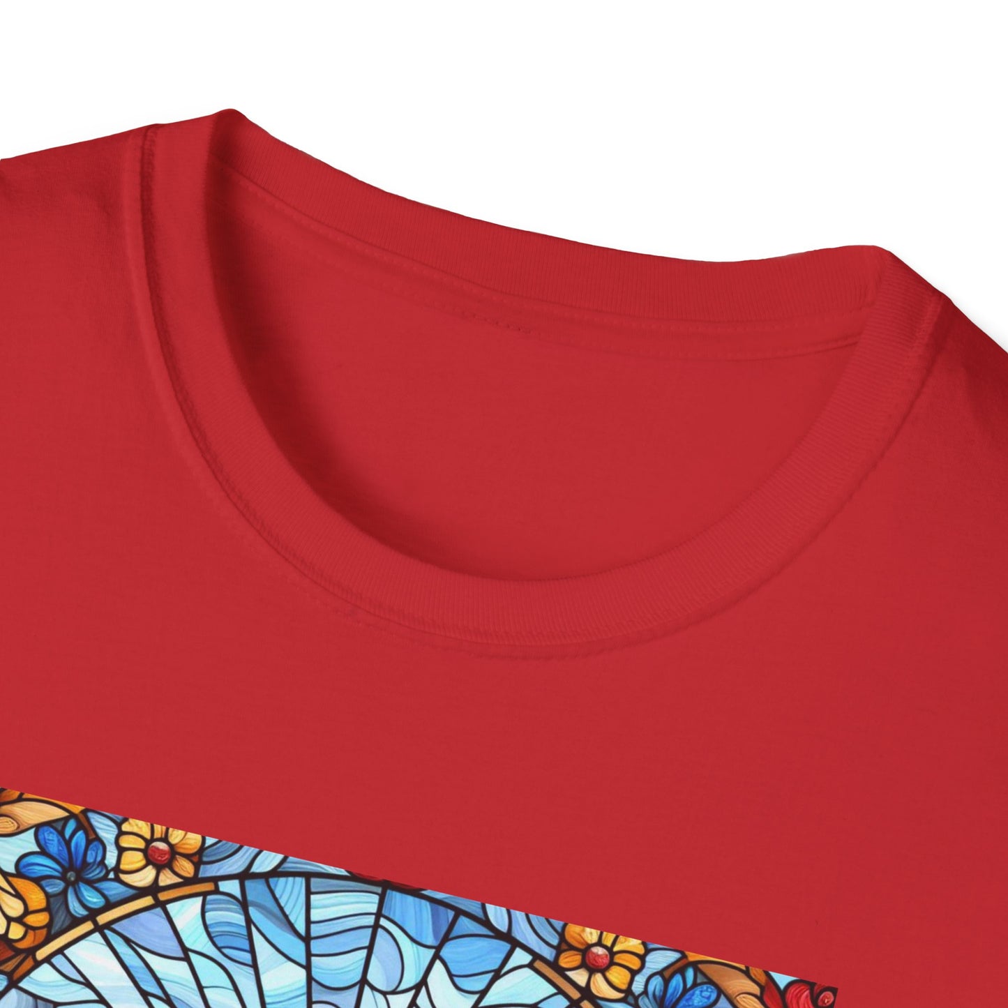 Dachshund Stained Glass Unisex Softstyle T-Shirt