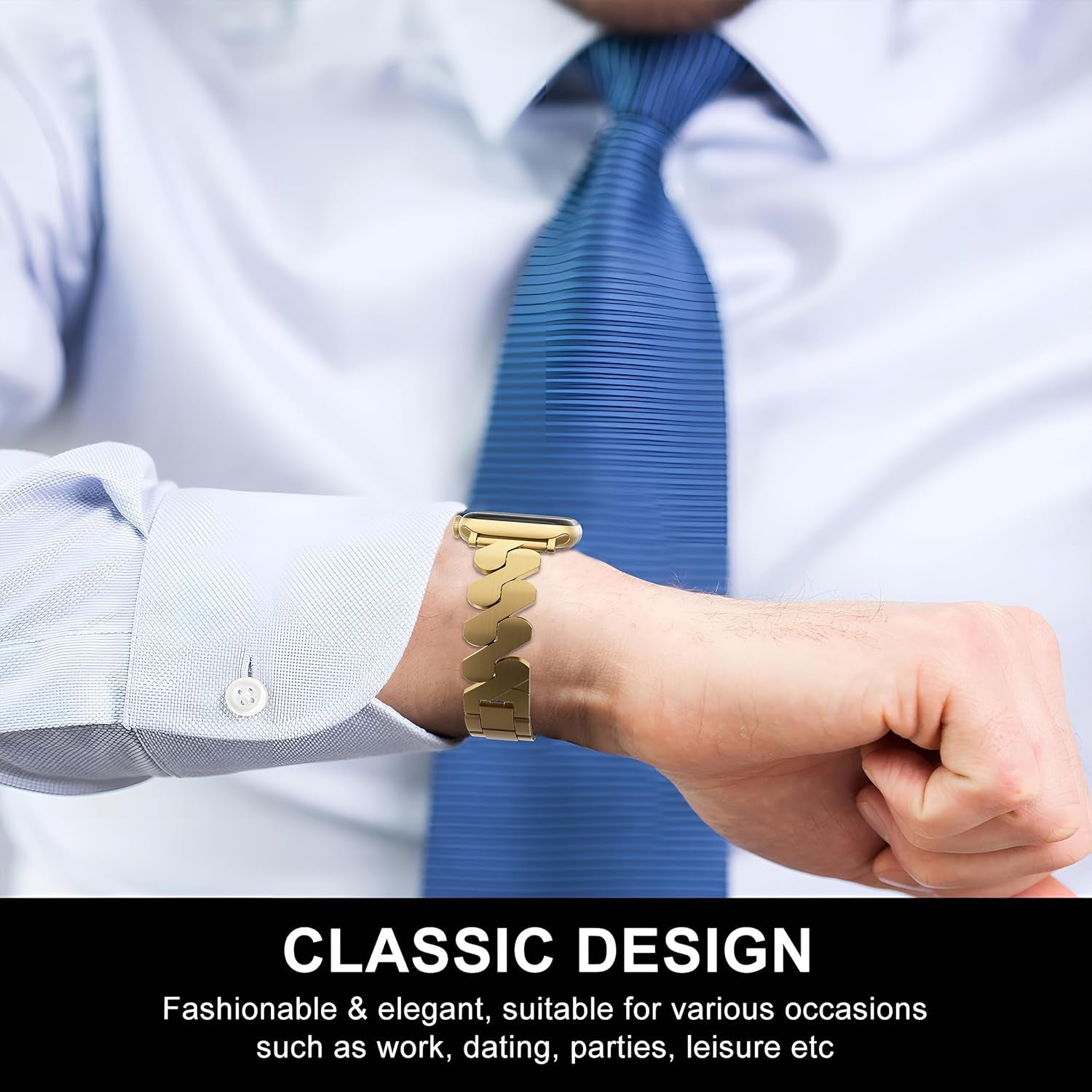 Classic Metal Band Compatible with Apple Watch Bands 38Mm 40Mm 41Mm 42Mm 44Mm 45Mm 46Mm 49Mm Men & Women Iwatch Strap Bracelet for Apple Watch Series 10 9 8 7 6 5 4 3 2 1 Ultra 2 SE Ultra
