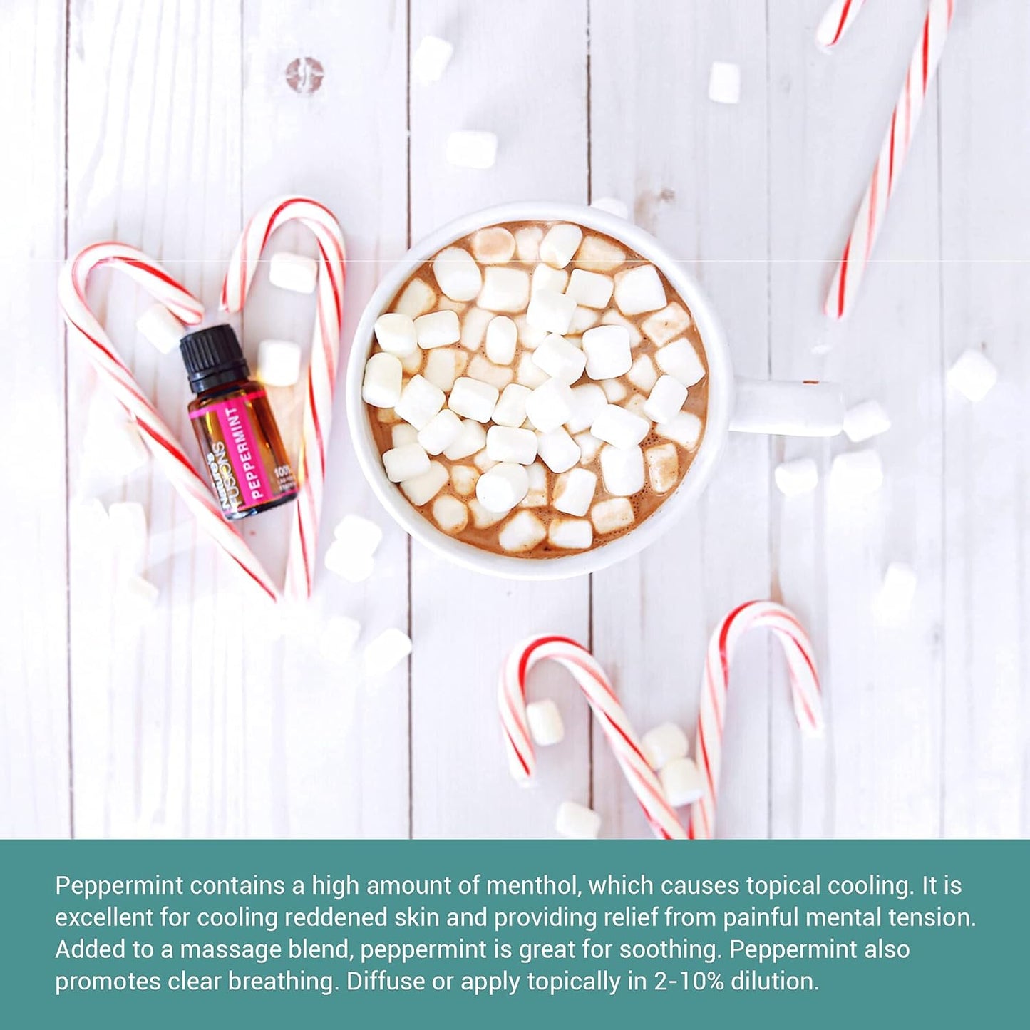 Peppermint (Supreme), 100% Pure and Natural Essential Oils, Undiluted, Therapeutic Grade for Aromatherapy and Topical Use, .5 Fl Oz (Pack of 1) (15 Ml) TLBH