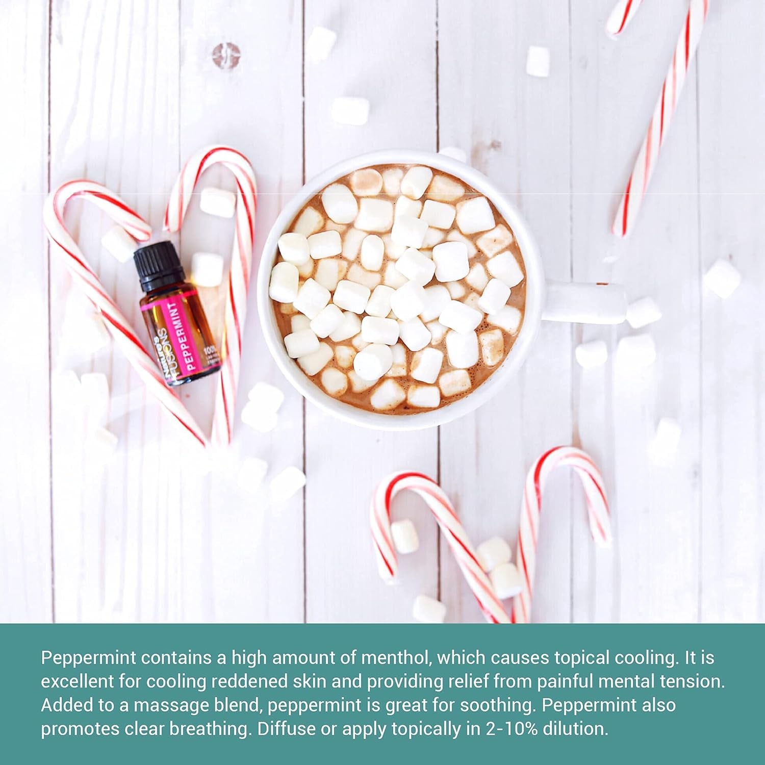 Peppermint (Supreme), 100% Pure and Natural Essential Oils, Undiluted, Therapeutic Grade for Aromatherapy and Topical Use, .5 Fl Oz (Pack of 1) (15 Ml) TLBH