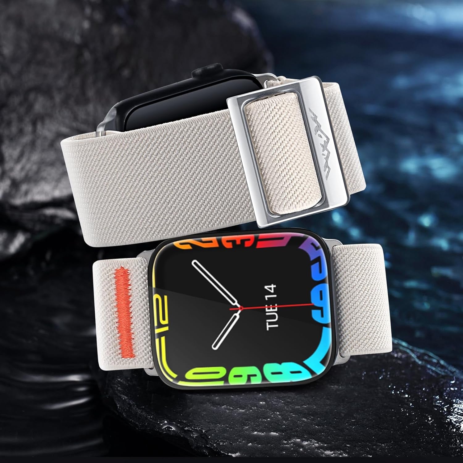 Nylon Watch Bands Compatible with Apple Watch 49Mm 45Mm 44Mm 42Mm for Men&Women Elastic Sport Strap for Iwatch 41Mm 40Mm 38Mm,Ultra 2/Ultra Series 9/8/7/6/5/4/3/2/1/SE