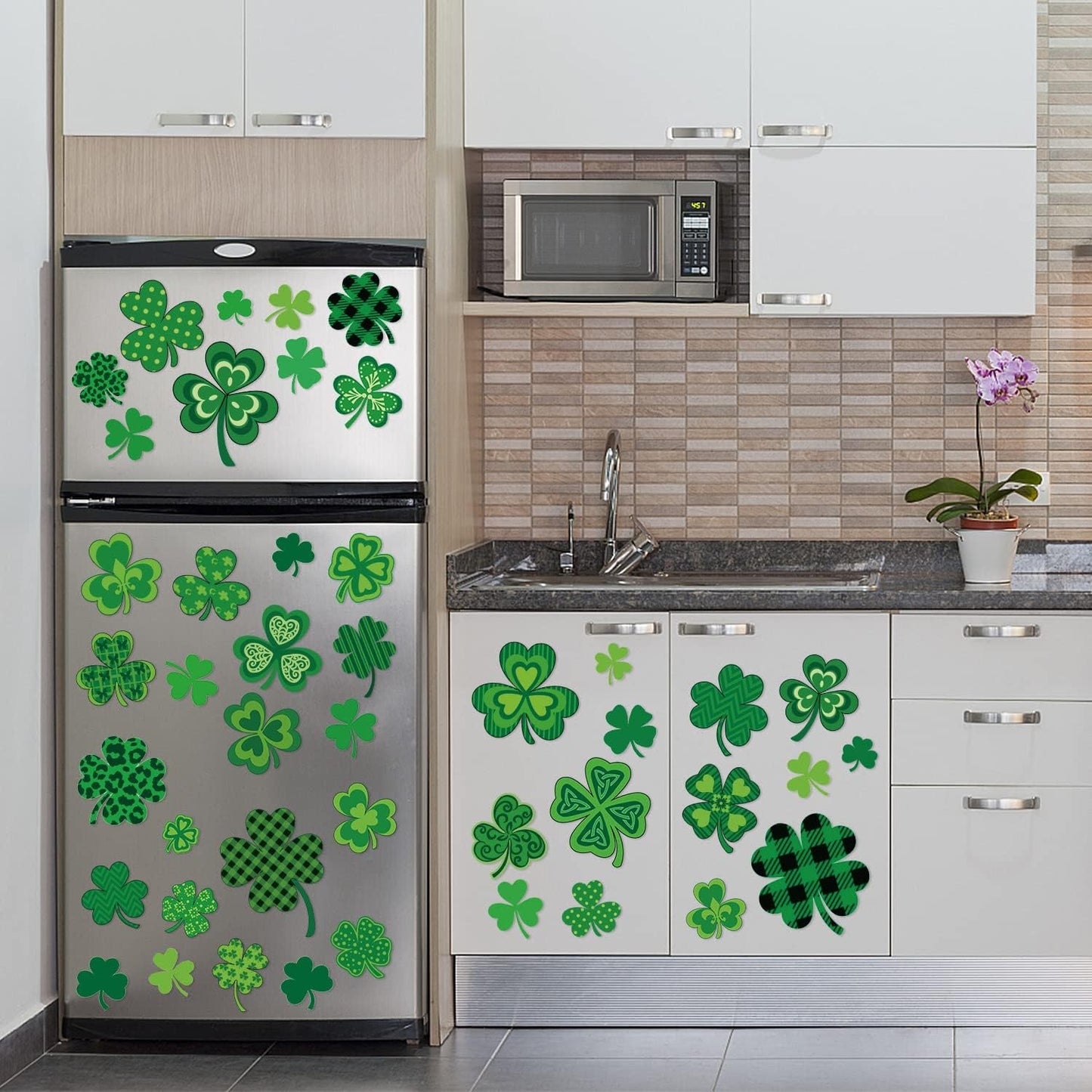 St Patricks Day Window Clings, 9 Sheets Double-Side Quality Printed Shamrock Decorations for St Patrick'S Day, Lucky Irish Decals Party Ornaments…