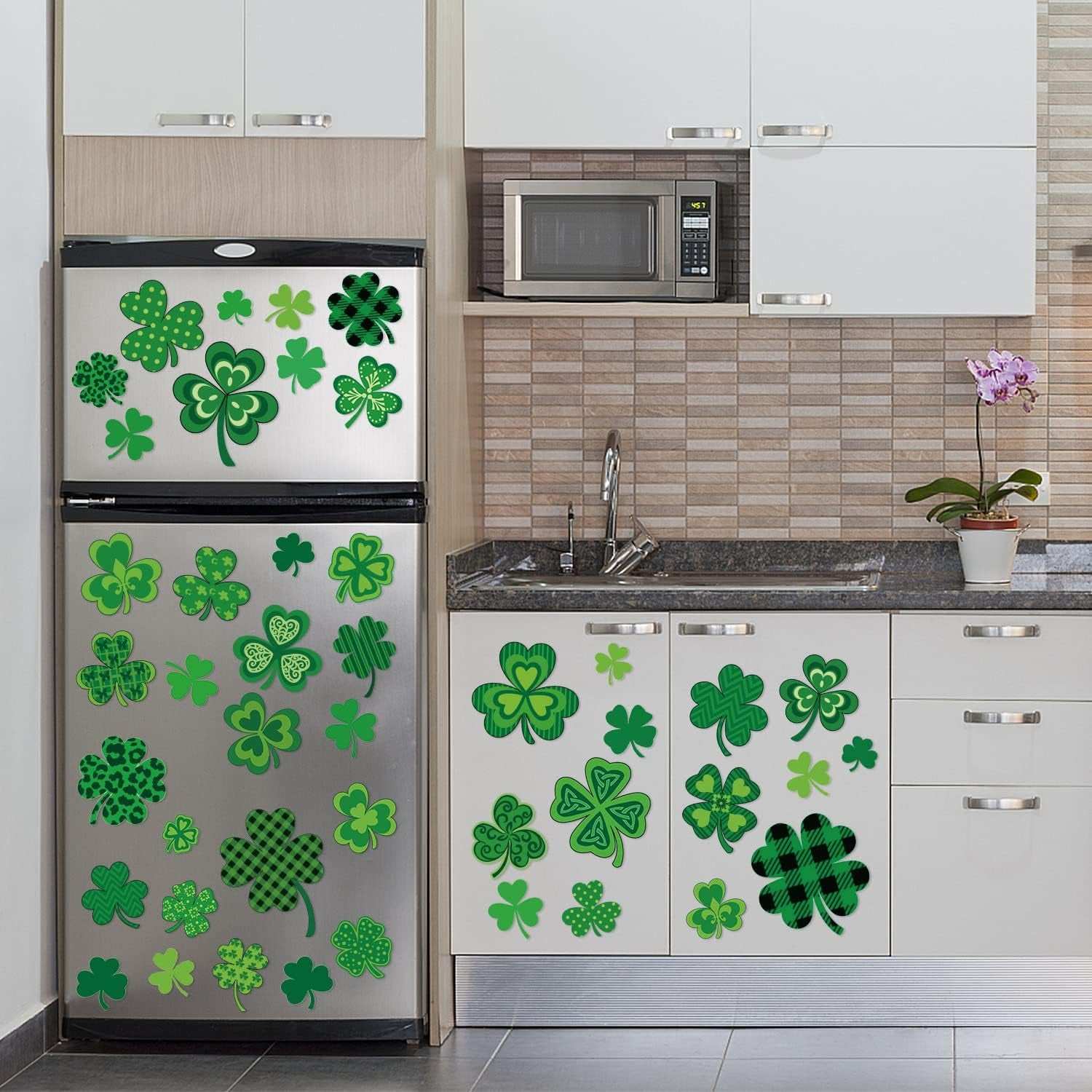 St Patricks Day Window Clings, 9 Sheets Double-Side Quality Printed Shamrock Decorations for St Patrick'S Day, Lucky Irish Decals Party Ornaments…