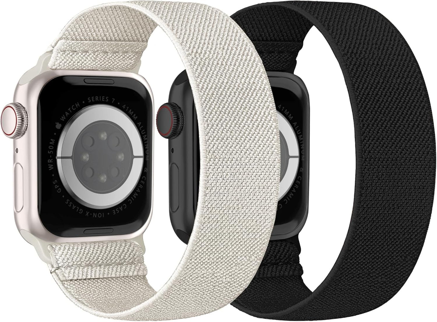 Stretchy Nylon Solo Loop Bands Compatible with Apple Watch Band 38Mm 40Mm 41Mm 42Mm 44Mm 45Mm 49Mm Iwatch Series 9 8 7 SE 6 5 4 3 2 1 Ultra 2 SE, Sport Elastic Strap Wristband for Women Men