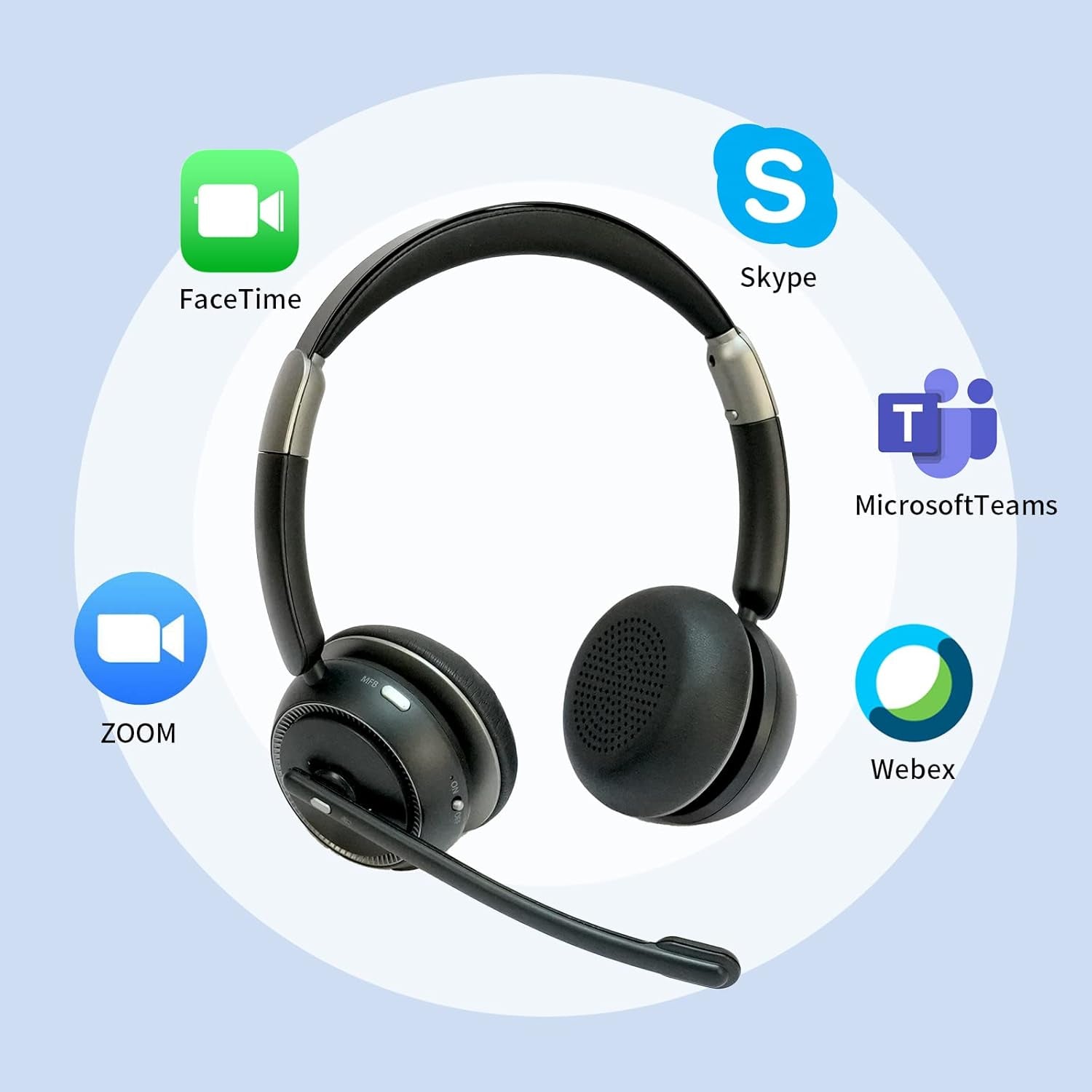 Bluetooth Headset with Microphone, V5.2 Single and Dual Ear Wireless Headphones with AI Noise Cancelling for Cell Phone, Laptop,Trucker, Home Office, Call Center,Zoom, Online Class 1 TRUCK DRIVER