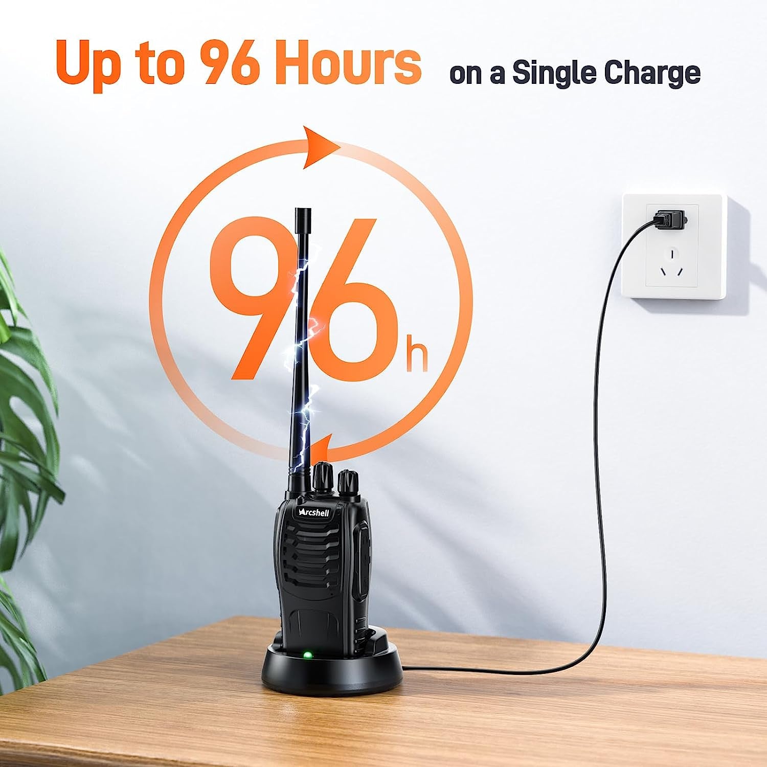 Rechargeable Long Range Two-Way Radios with Earpiece 2 Pack  AR-5 Walkie Talkies Li-Ion Battery and Charger Included TRUCK DRIVER