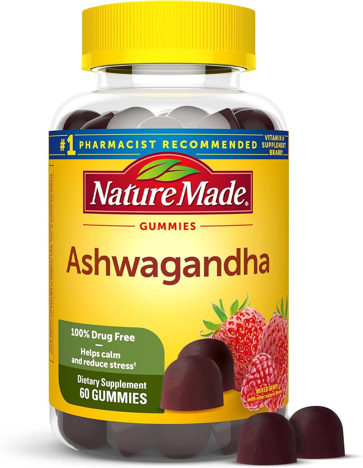 Ashwagandha Gummies, Vegan, KSM 66 Ashwagandha for Stress Support, 60 Count, 30 Day Supply TLBH