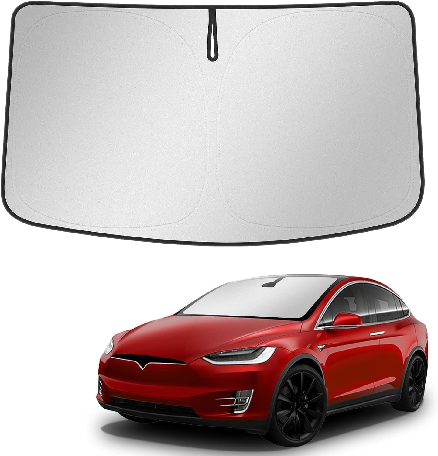 2017-2025 Tesla Model 3 Model Y Windshield Sunshade Folding Front Window Sun Shade Full Cover, Heat UV Protection Visor Accessories (Fit 2024 2025 Model 3 Highland)