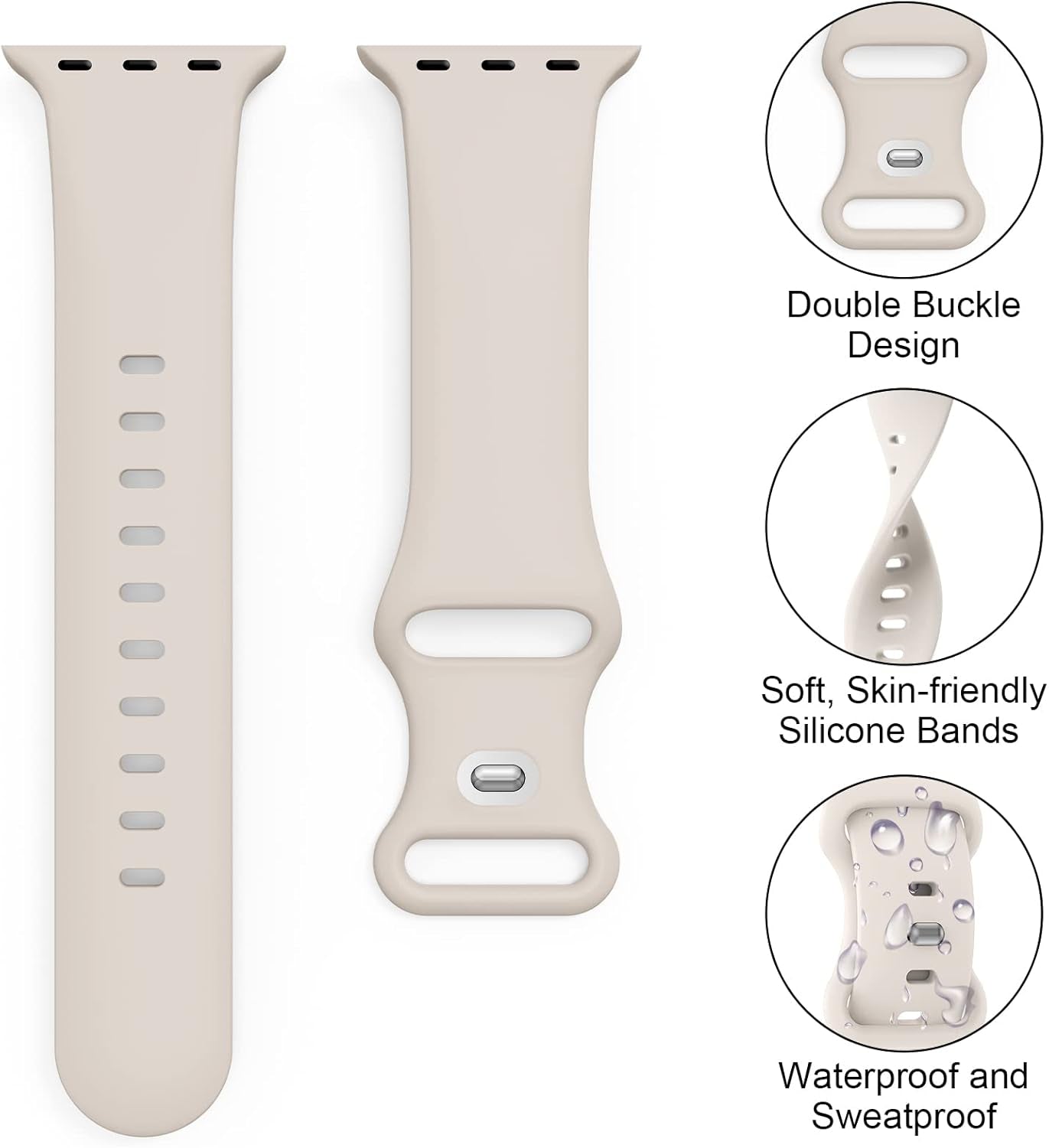 Sprot Bands Compatible with Apple Watch 38Mm 40Mm 41Mm 42Mm 44Mm 45Mm 49Mm, Soft Replacement Silicone Sport Strap Wristbands for Iwatch Series Utral 8/7/6/5/4/3/2/1 SE Women Men