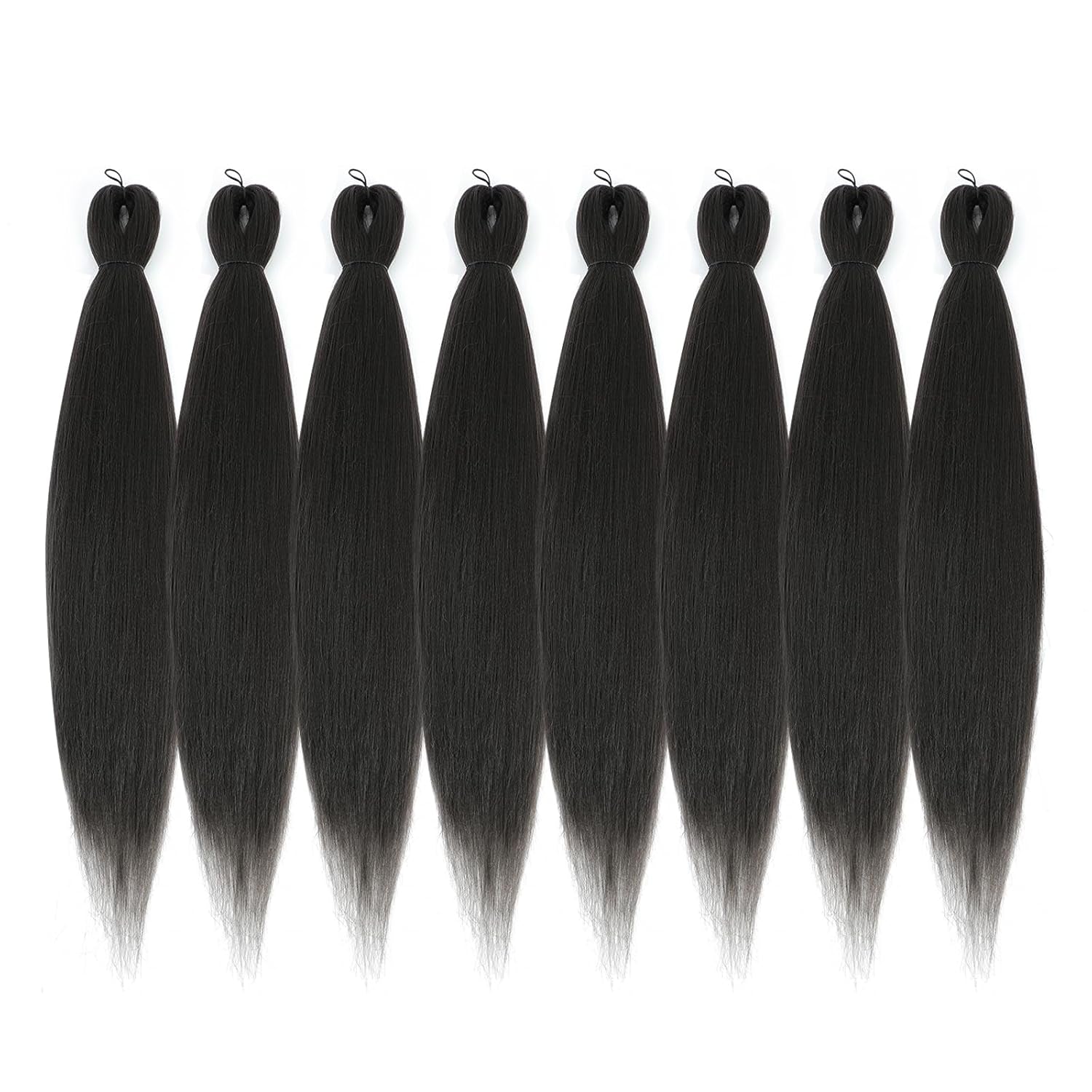 Pre-Stretched Braiding Hair - 16 Inch 8 Packs Light Brown Short Braiding Hair for Twist or Box Braids, Yaki Texture Hot Water Setting Synthetic Braiding Hair Extensions (16 Inch, #4-8P)