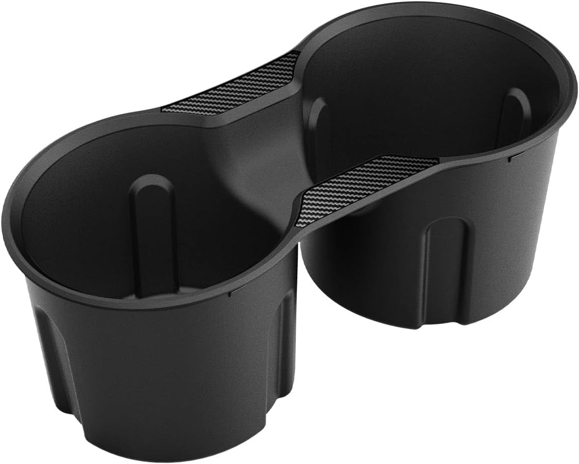 Center Console Cup Holder Insert Relaxed Grip (Up to Trenta Cups) Designed for Tesla Model 3 and Y 2024/2023/2022 [Not Compatible with Model 3 2024 (Highland)]