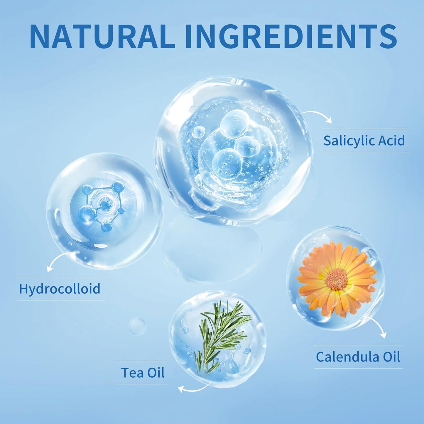 Pimple Patches for Face, 3 Size 280 Counts Hydrocolloid Acne Patches, Cute Star Pimple Stickers with Salicylic Acid, Tea Tree Oil & Calendula Oil, for Covering Zits and Blemishes